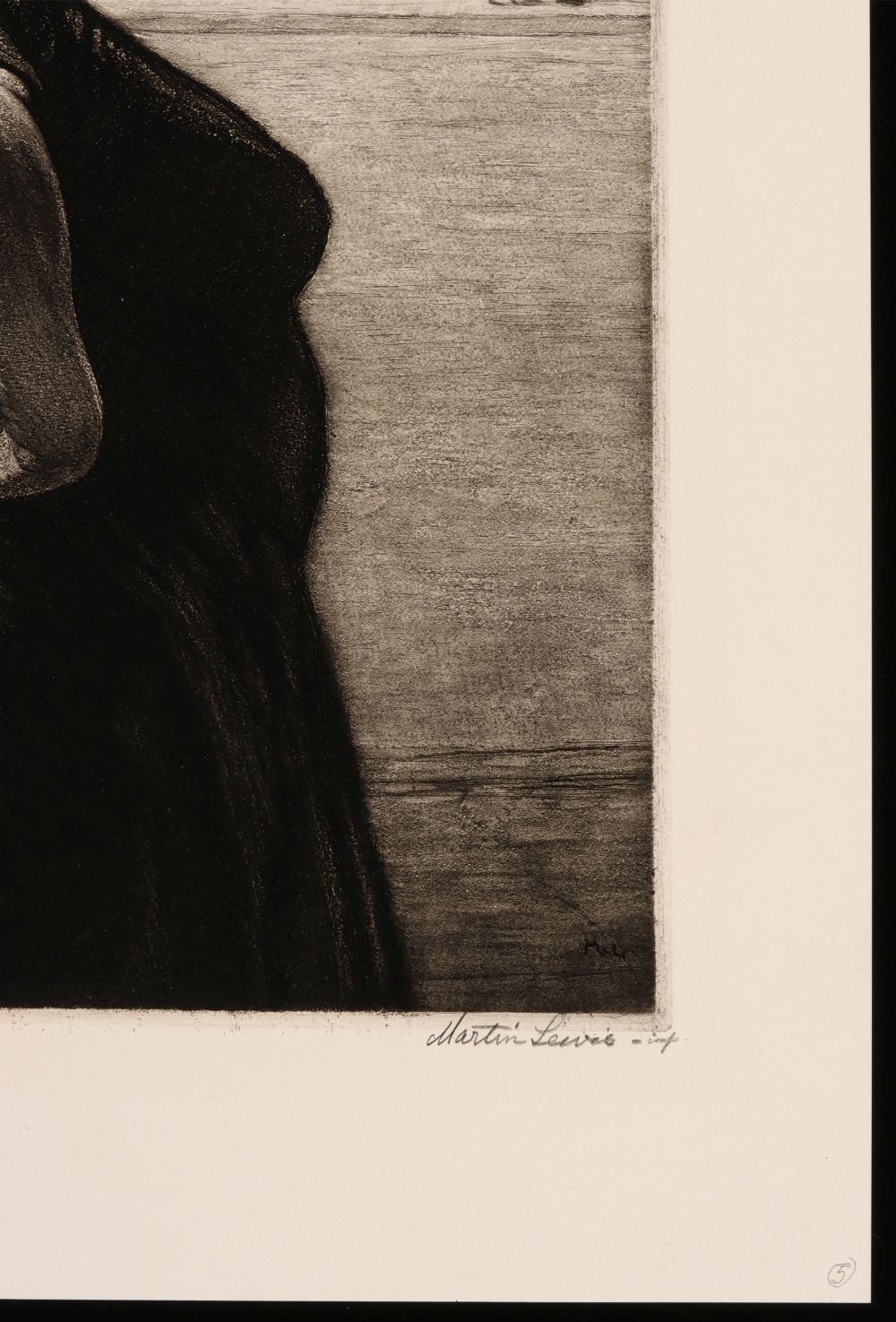 MARTIN LEWIS (1881-1962) PENCIL SIGNED AQUATINT ETCHING