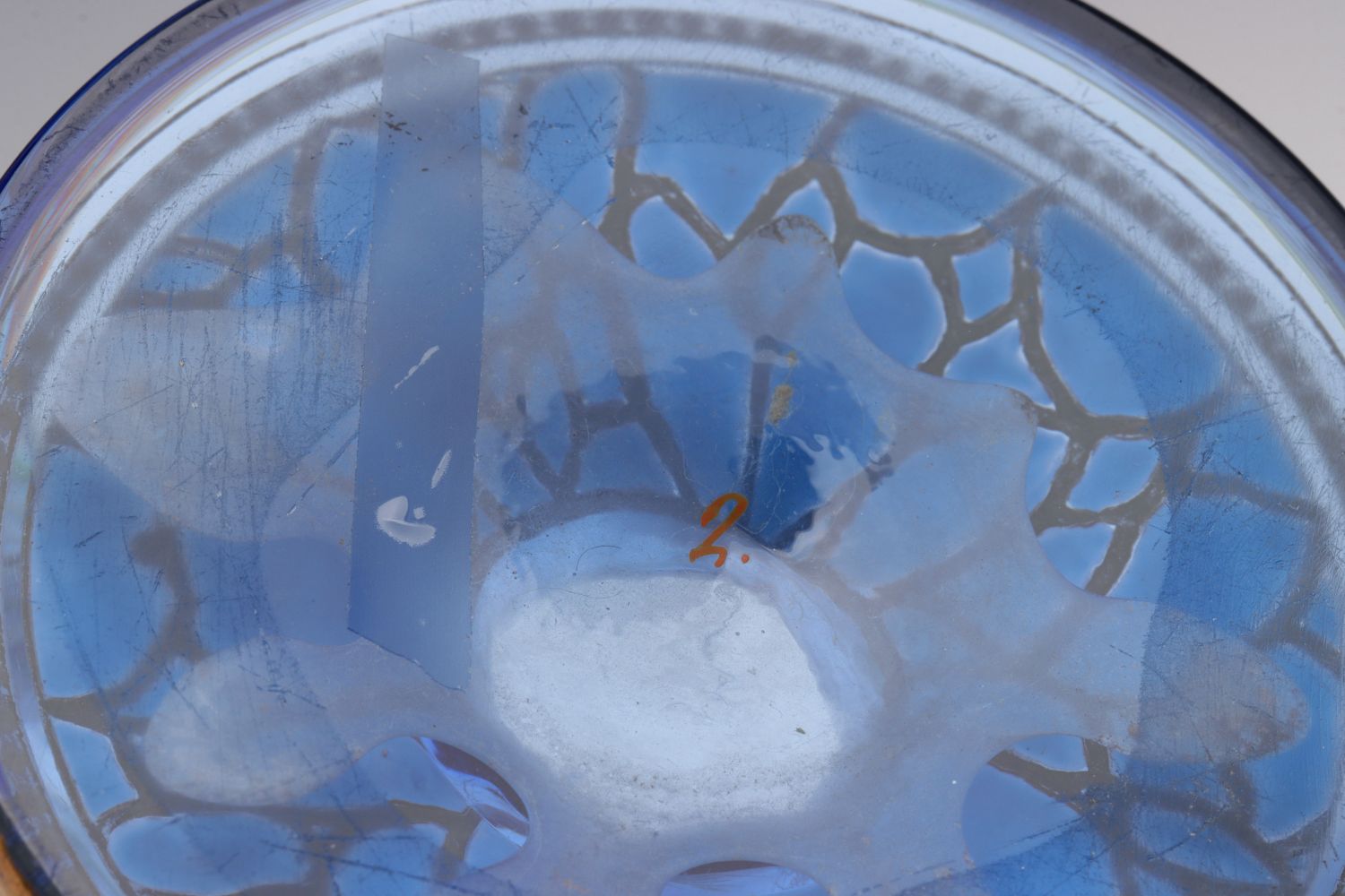 A MOSER 19C. ART GLASS VASE WITH APPLIED SALAMANDER