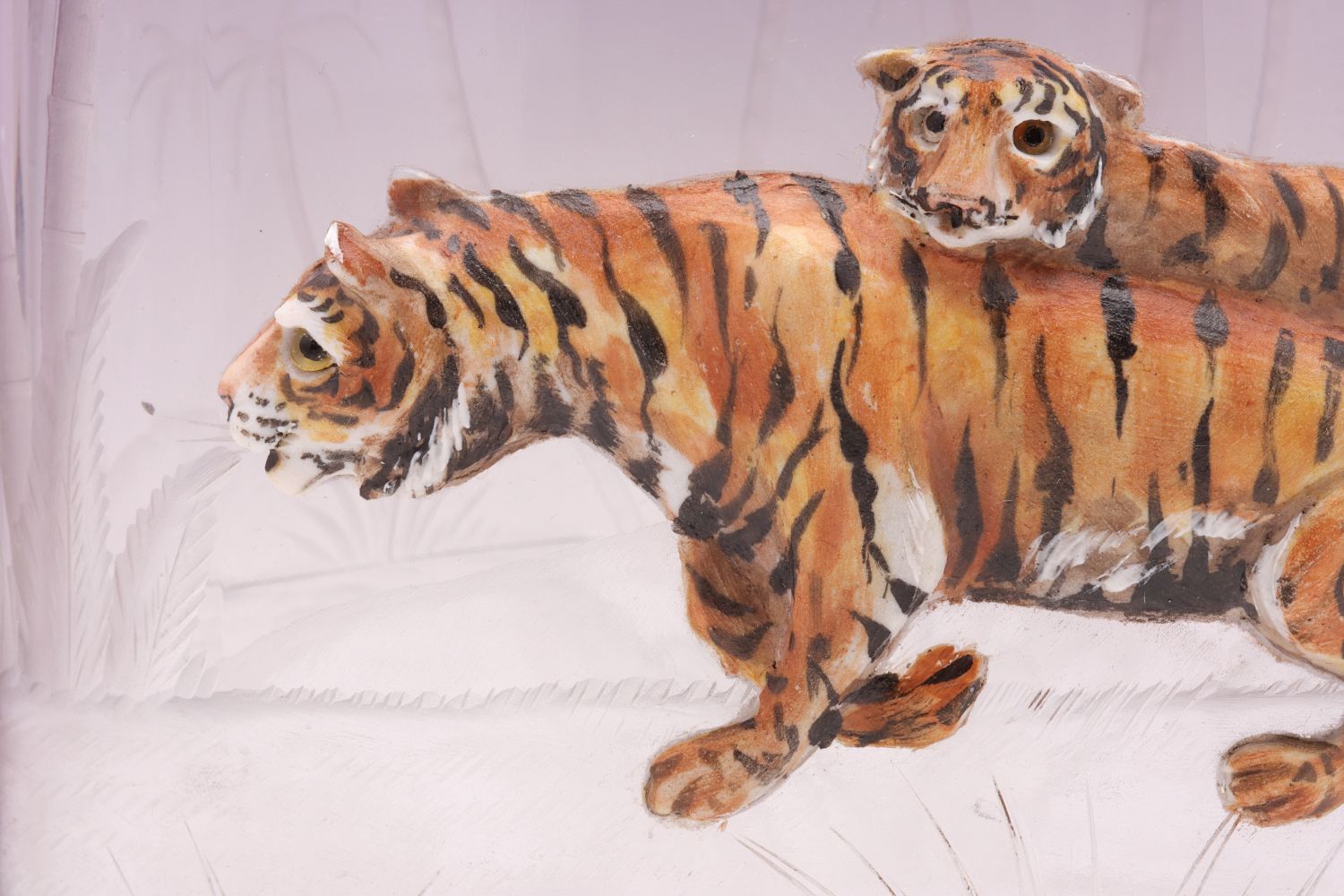 A RARE MOSER VASE WITH TIGERS, EX-KLABIN COLLECTION