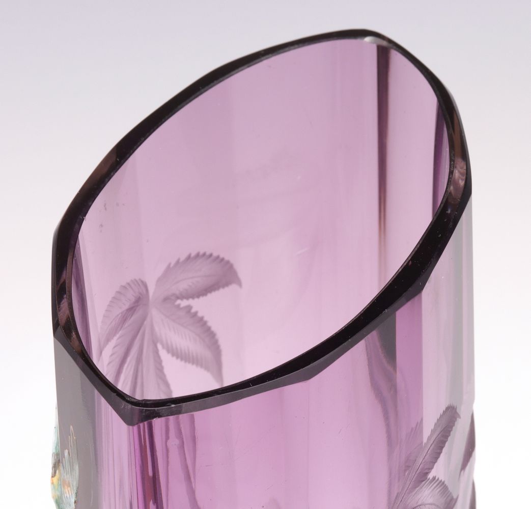 A RARE MOSER VASE WITH TIGERS, EX-KLABIN COLLECTION