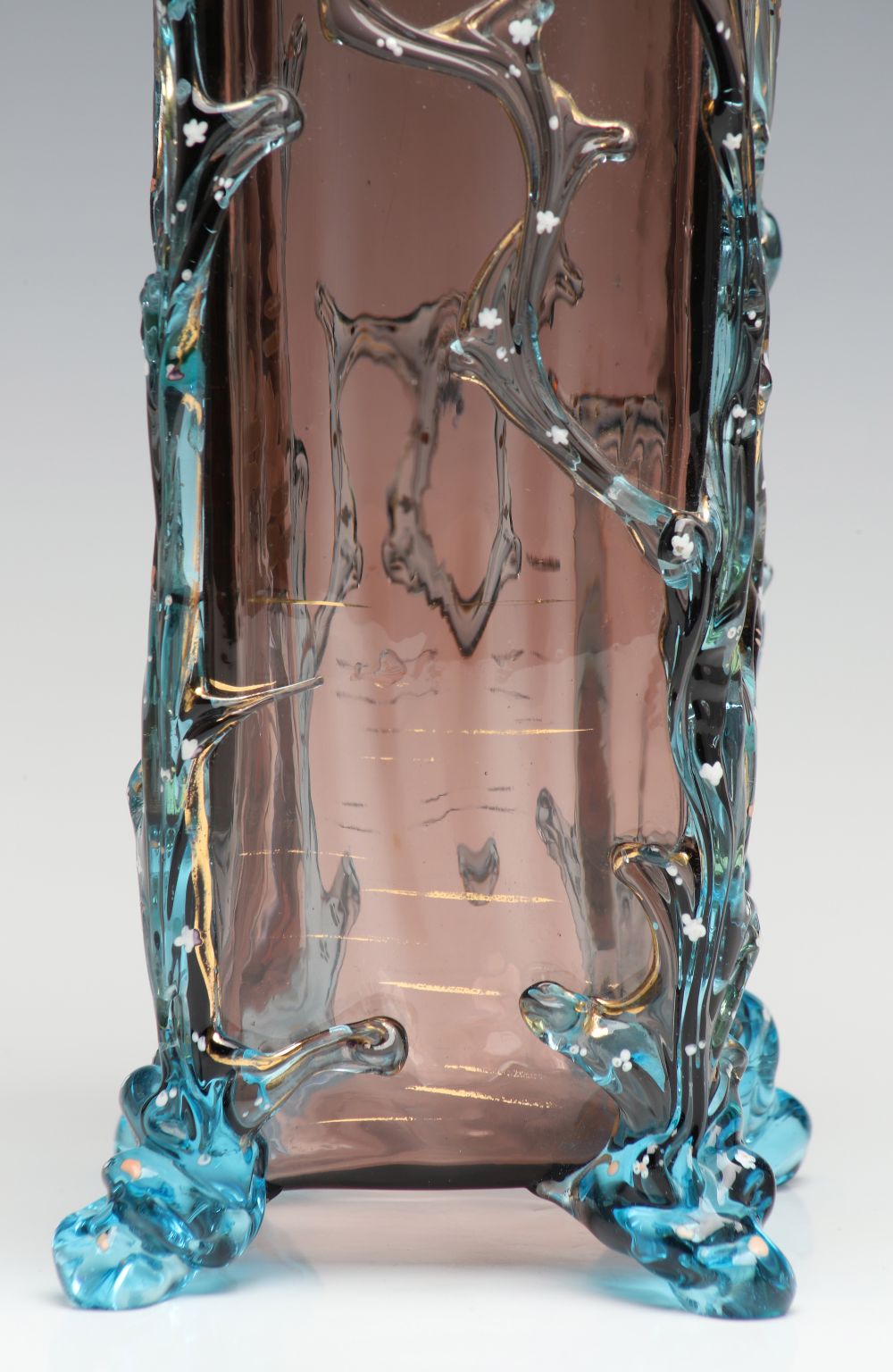 VASE WITH AQUATIC THEMES IN VARIOUS TECHNIQUES