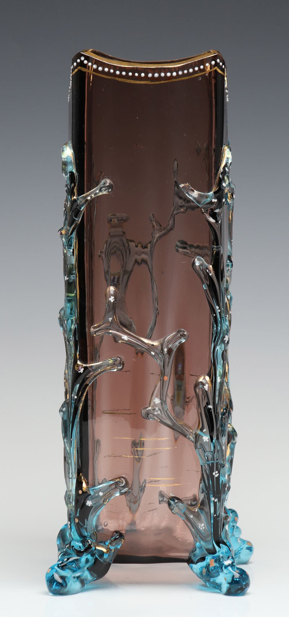 VASE WITH AQUATIC THEMES IN VARIOUS TECHNIQUES