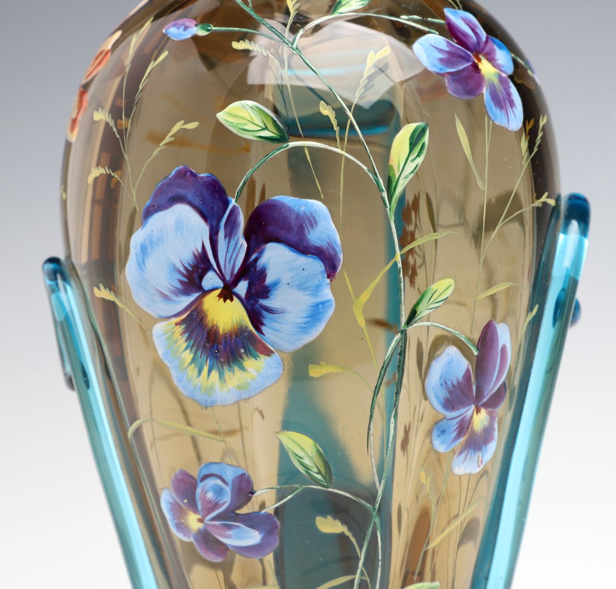 A BIRD FORM BOHEMIAN GLASS PITCHER ATTR HARRACH C. 1900