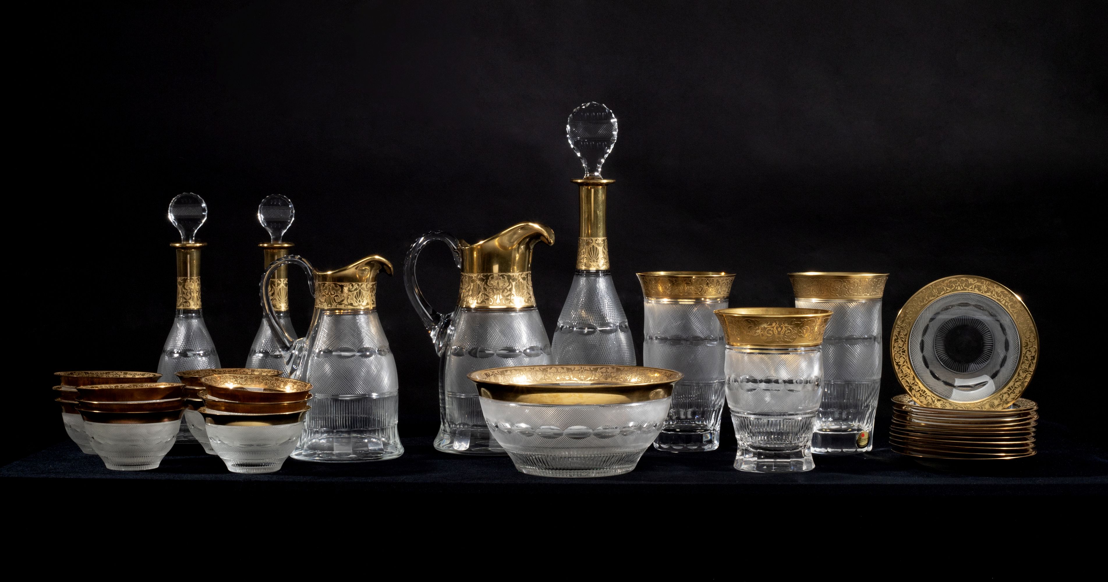 AN IMPRESSIVE 125 PC MOSER 'SPLENDID' CRYSTAL SERVICE