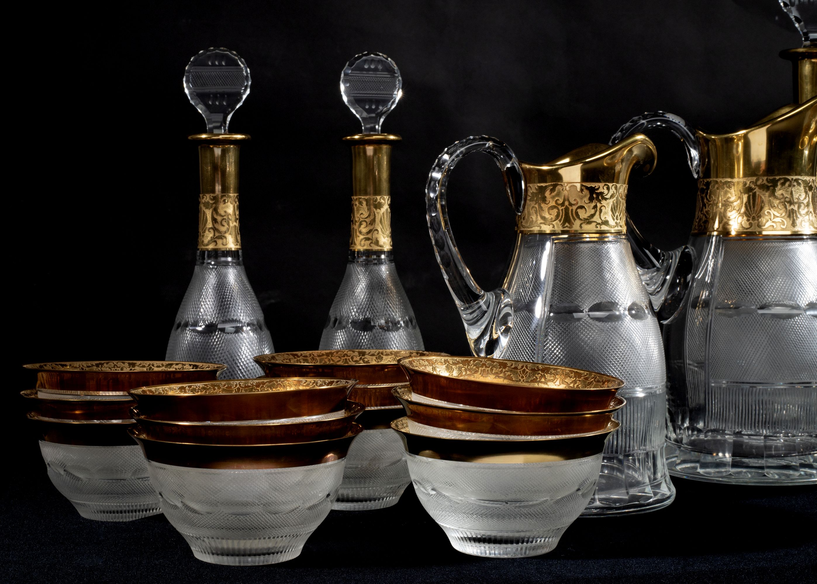 AN IMPRESSIVE 125 PC MOSER 'SPLENDID' CRYSTAL SERVICE