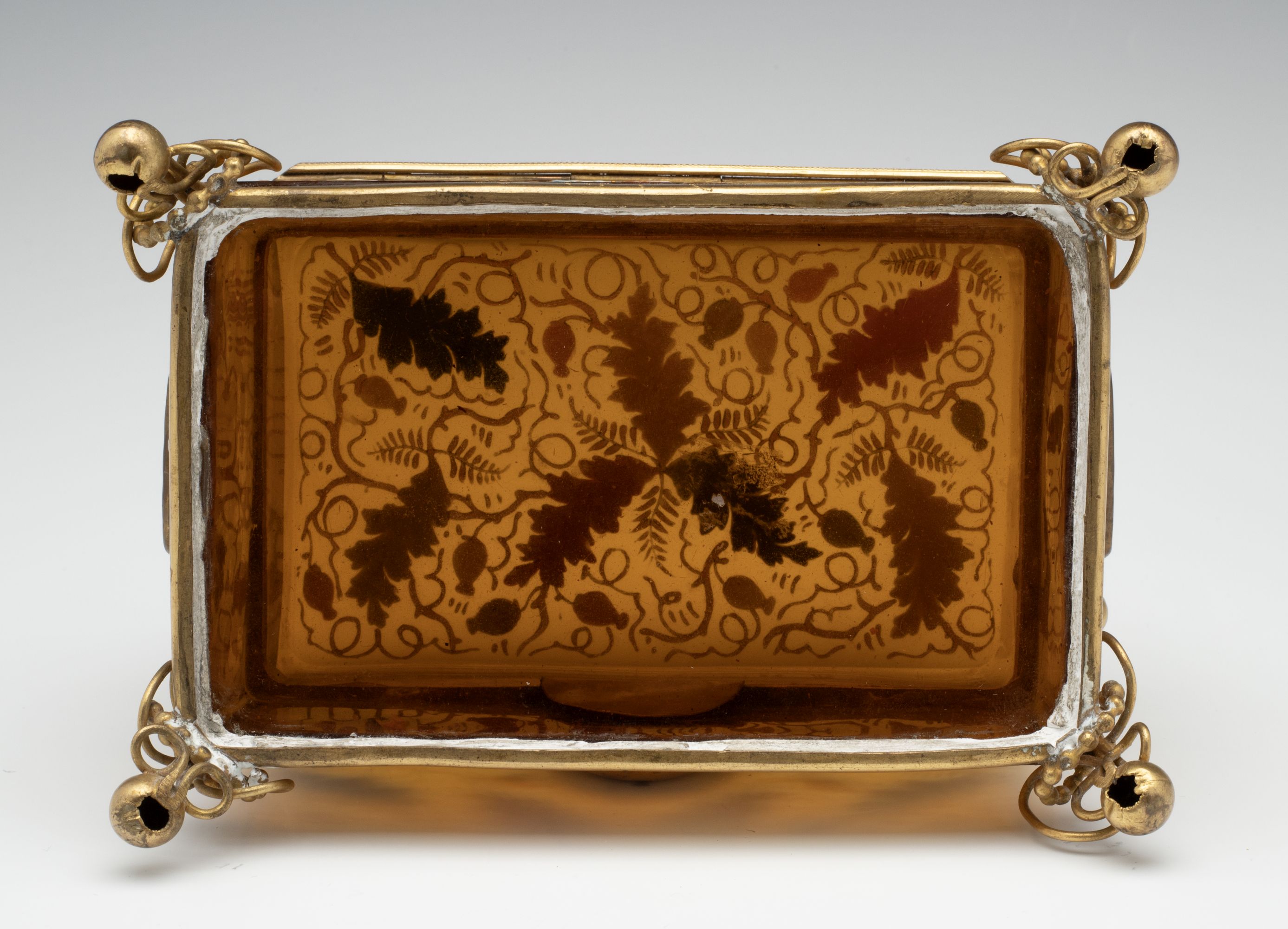 A GOOD 19TH CENTURY MOSER ART GLASS BOX