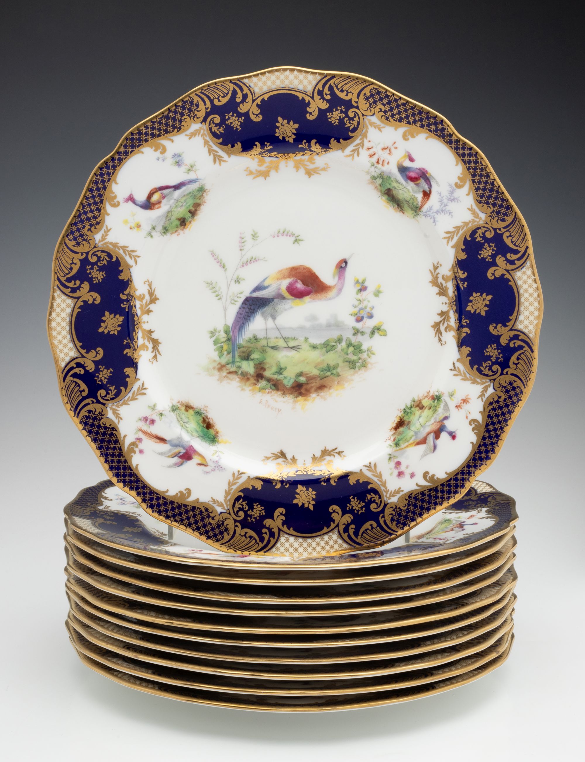 ROYAL DOULTON E. PERCY SERVICE PLATES FOR TIFFANY & CO.