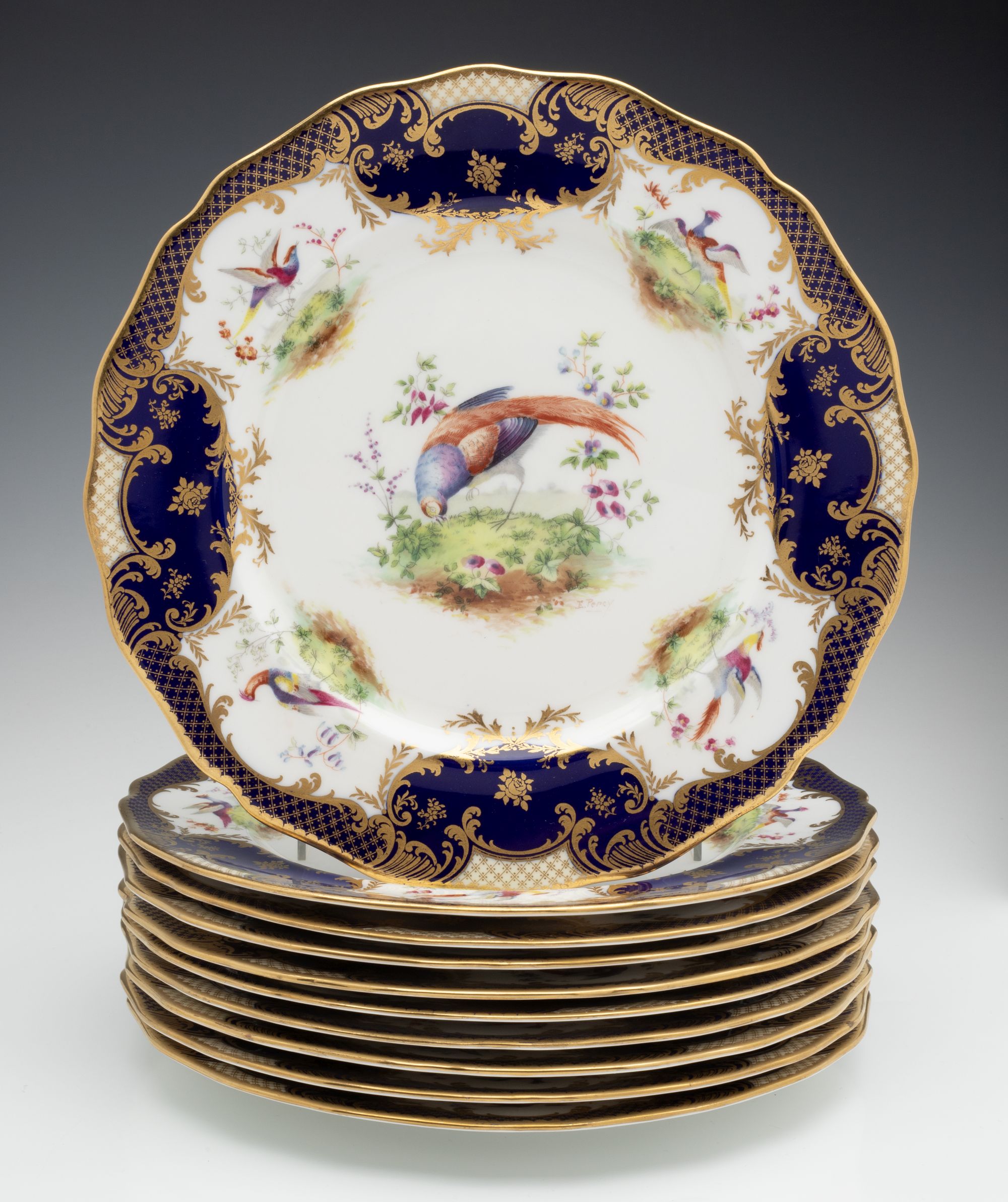 ROYAL DOULTON E. PERCY SERVICE PLATES FOR TIFFANY & CO.