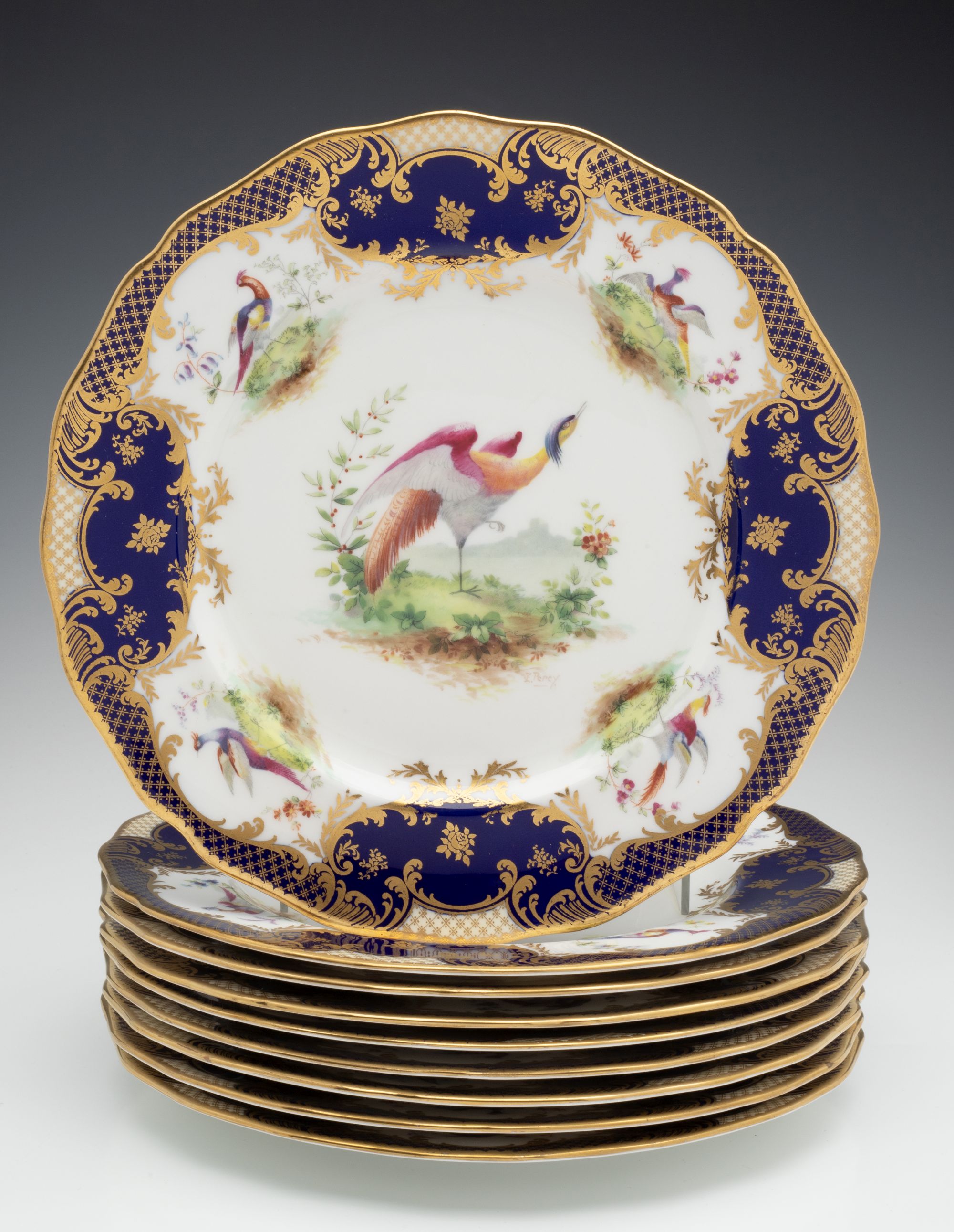 ROYAL DOULTON E. PERCY SERVICE PLATES FOR TIFFANY & CO.