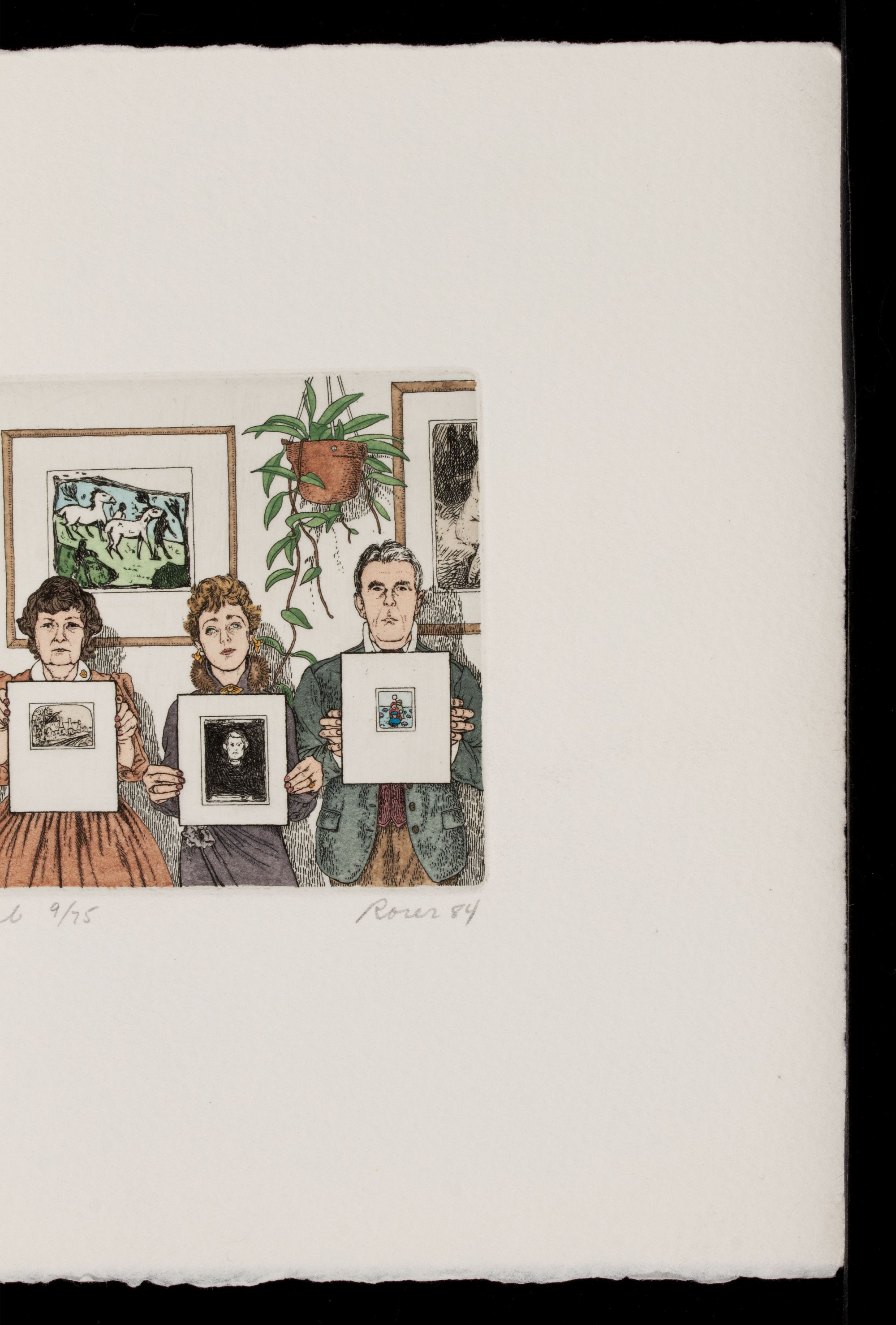 AN ESTATE LOT OF PENCIL SIGNED PRINTS & WORKS ON PAPER