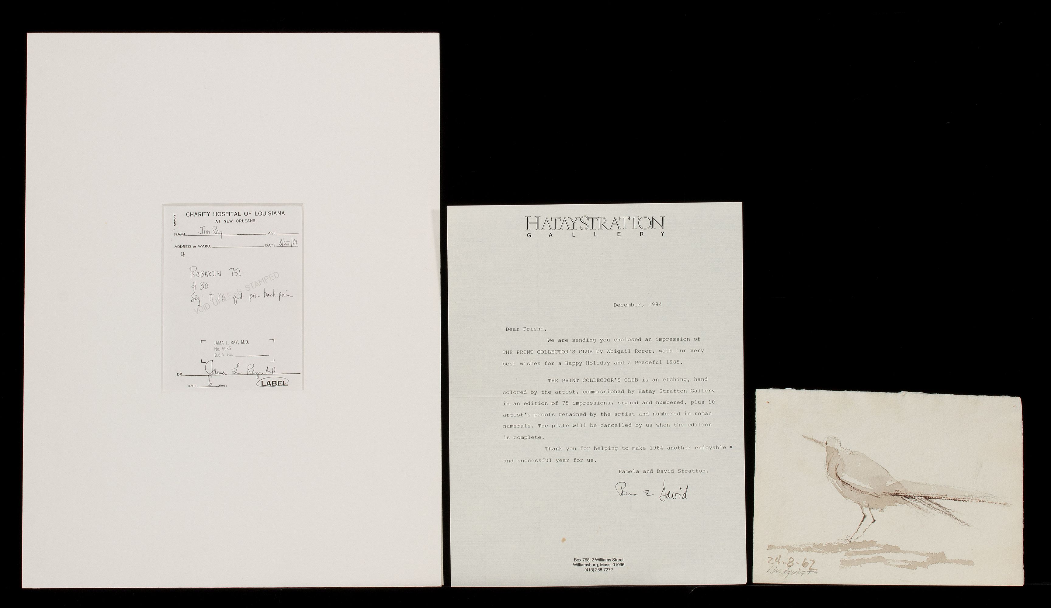 AN ESTATE LOT OF PENCIL SIGNED PRINTS & WORKS ON PAPER