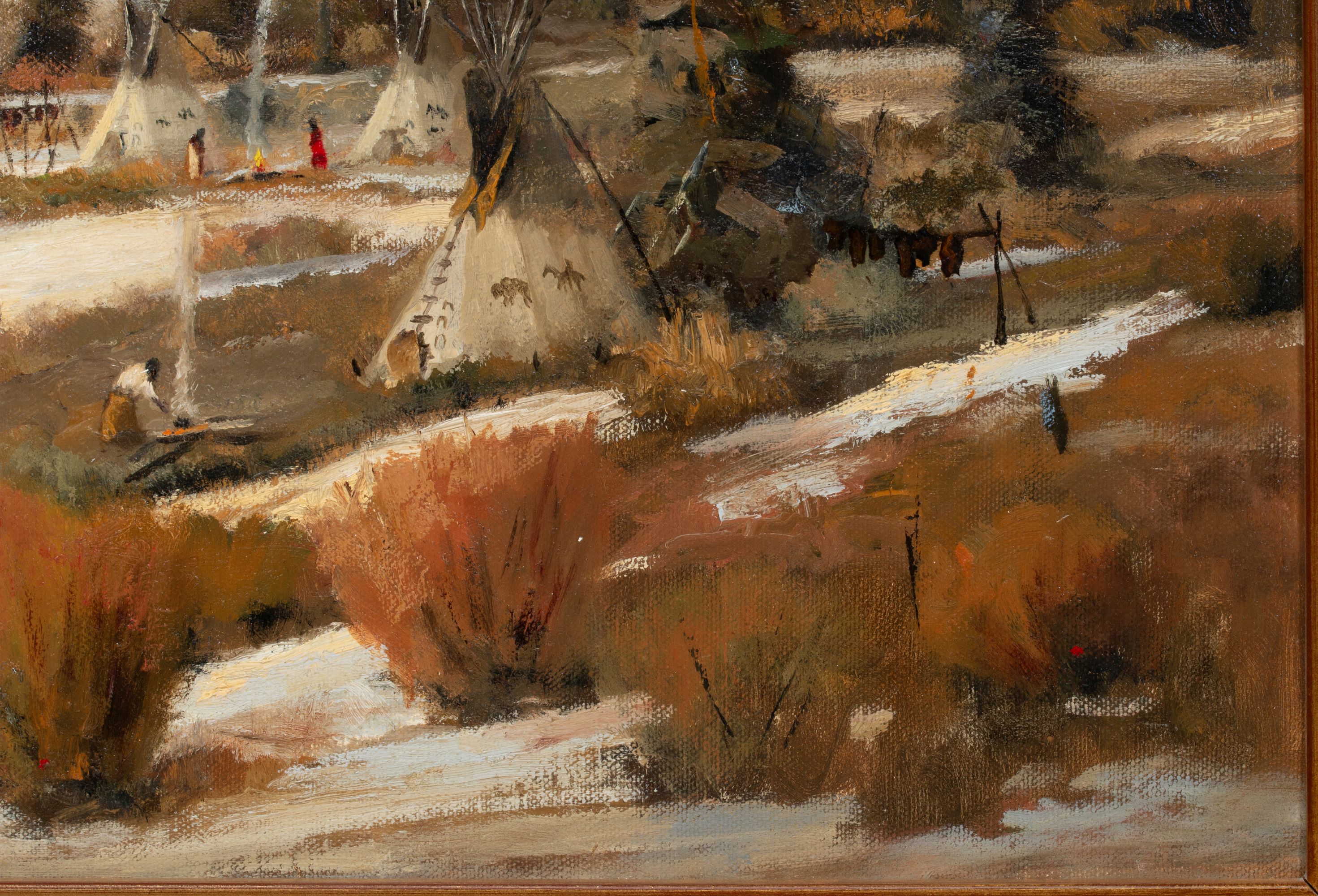 BILL MITTAG (B. 1935) NATIVE AMERICAN OIL ON CANVAS