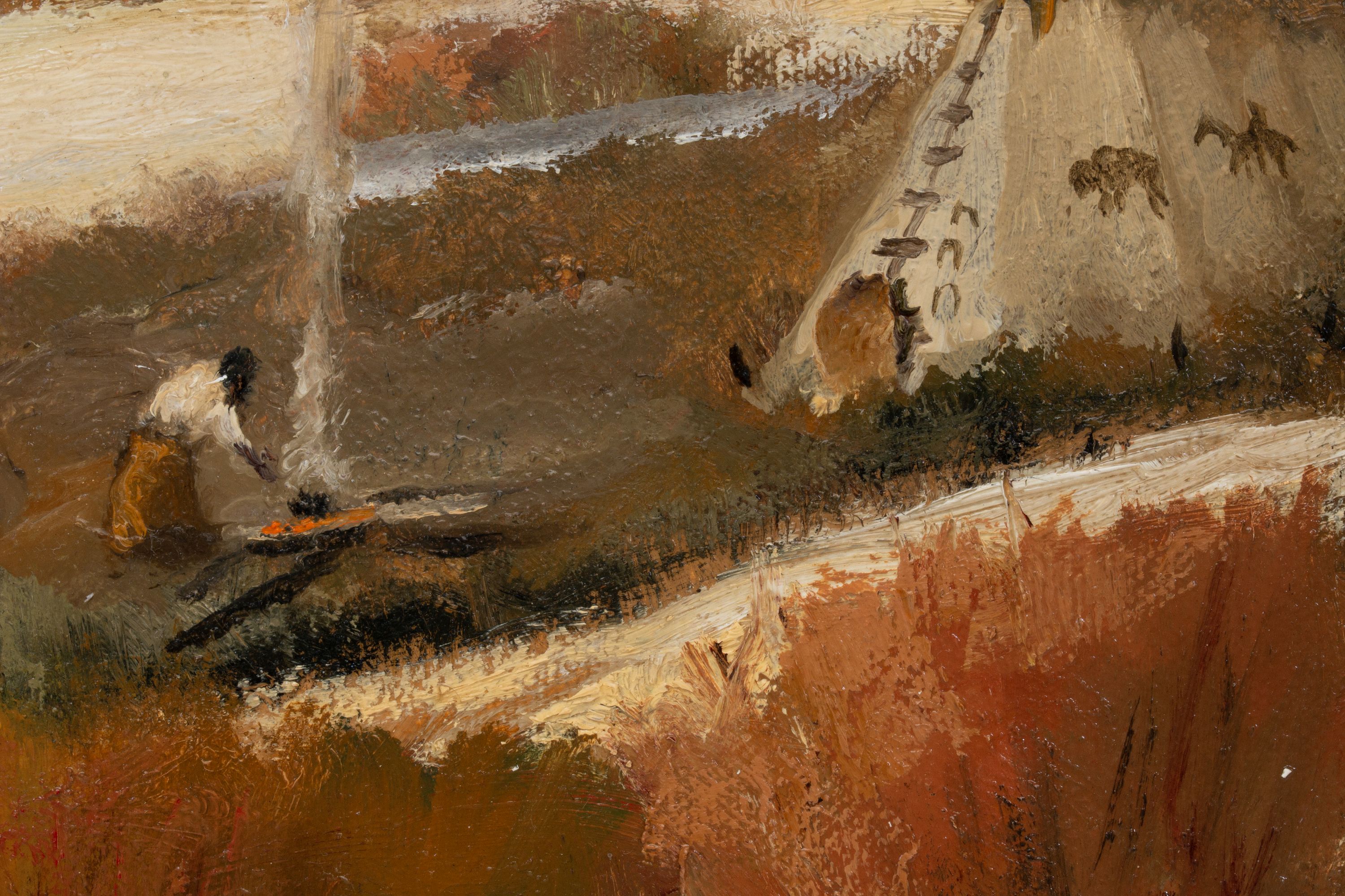 BILL MITTAG (B. 1935) NATIVE AMERICAN OIL ON CANVAS