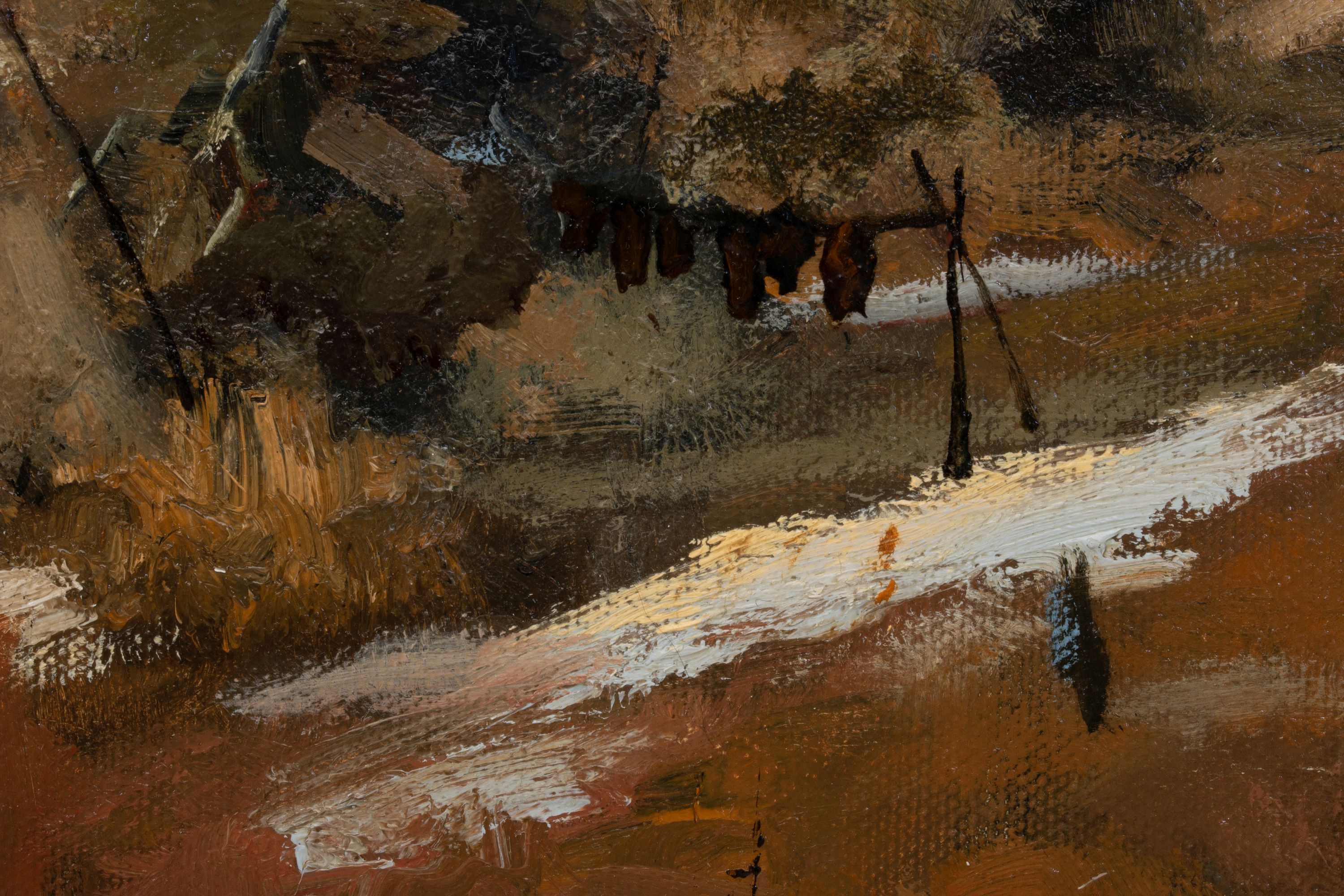 BILL MITTAG (B. 1935) NATIVE AMERICAN OIL ON CANVAS