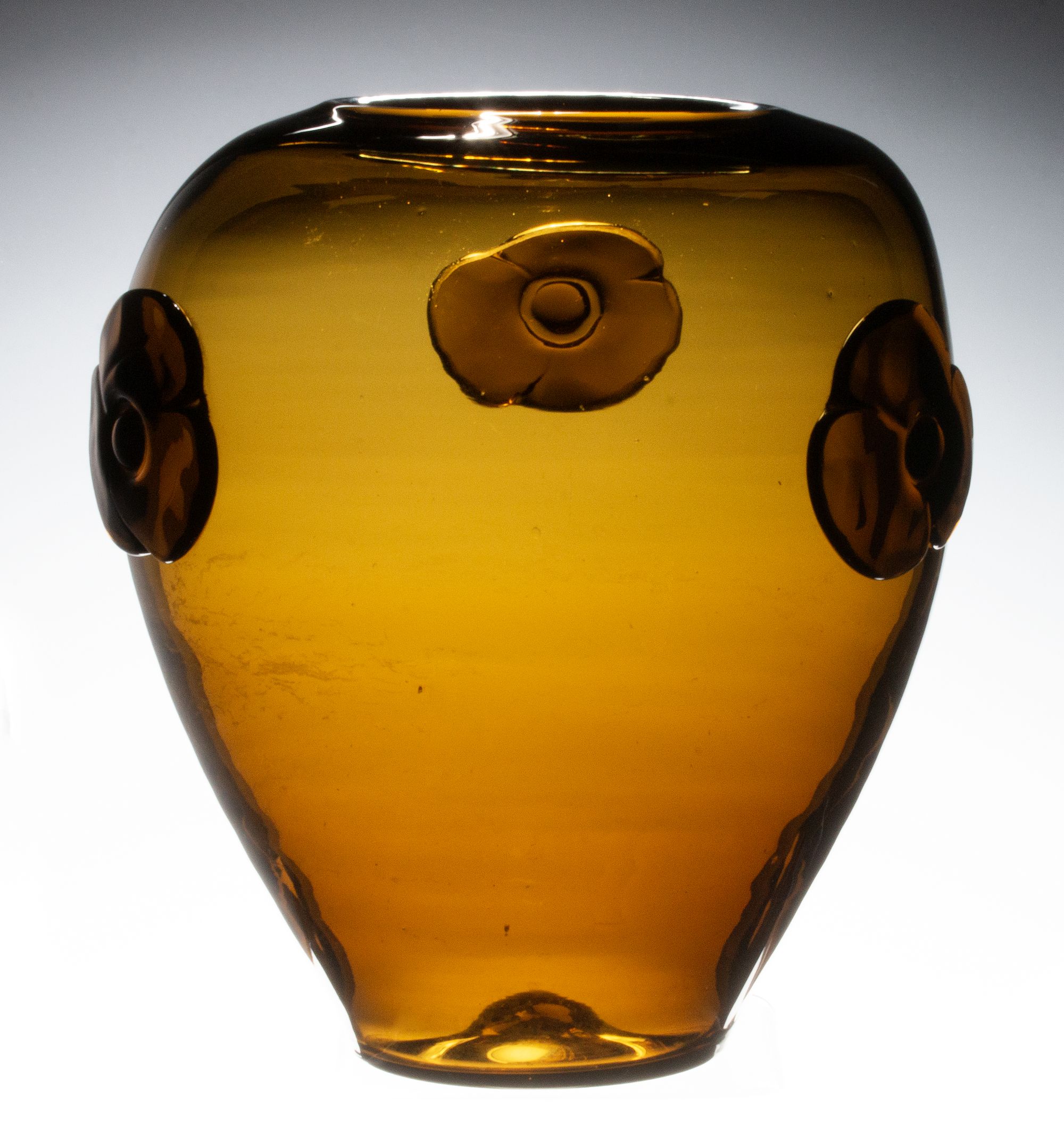 A LARGE BLENKO PRE-DESIGNER VASE WITH APPLICATIONS 423L