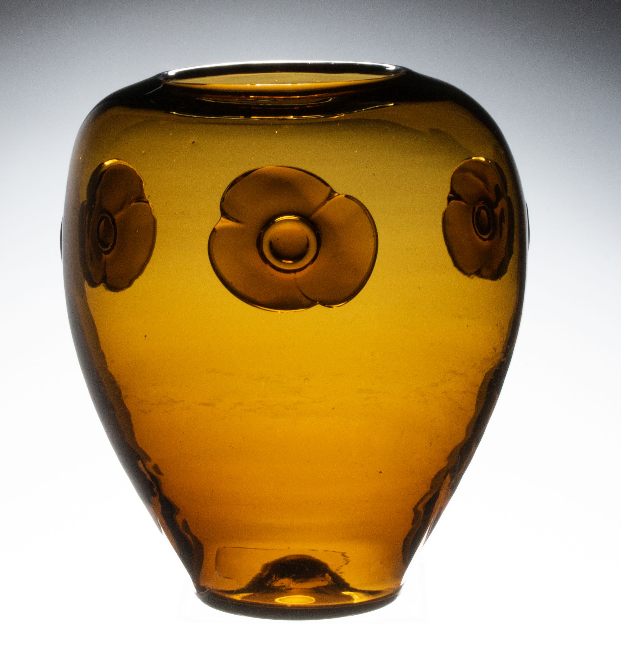 A LARGE BLENKO PRE-DESIGNER VASE WITH APPLICATIONS 423L