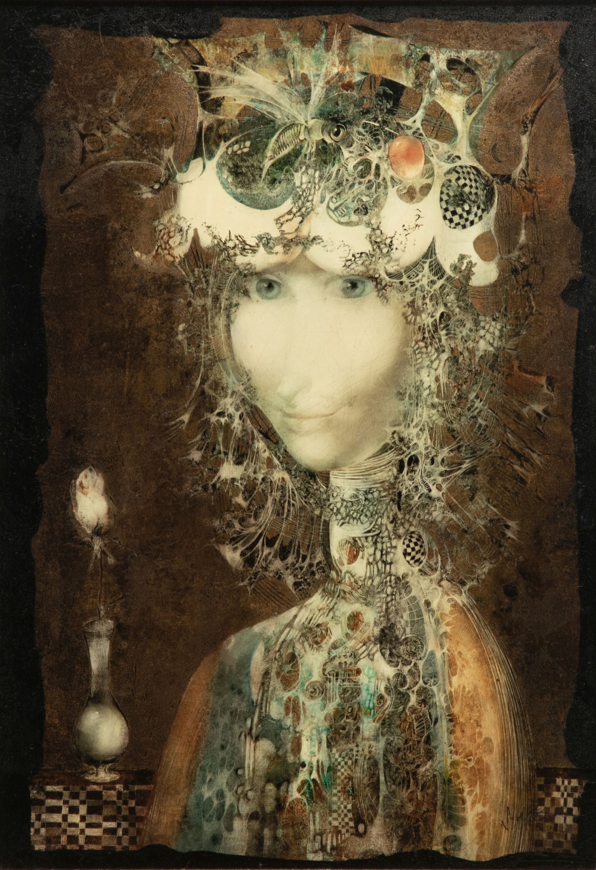 ENDRE SZASZ (1926-2003) MIXED MEDIA ON ARTIST'S BOARD