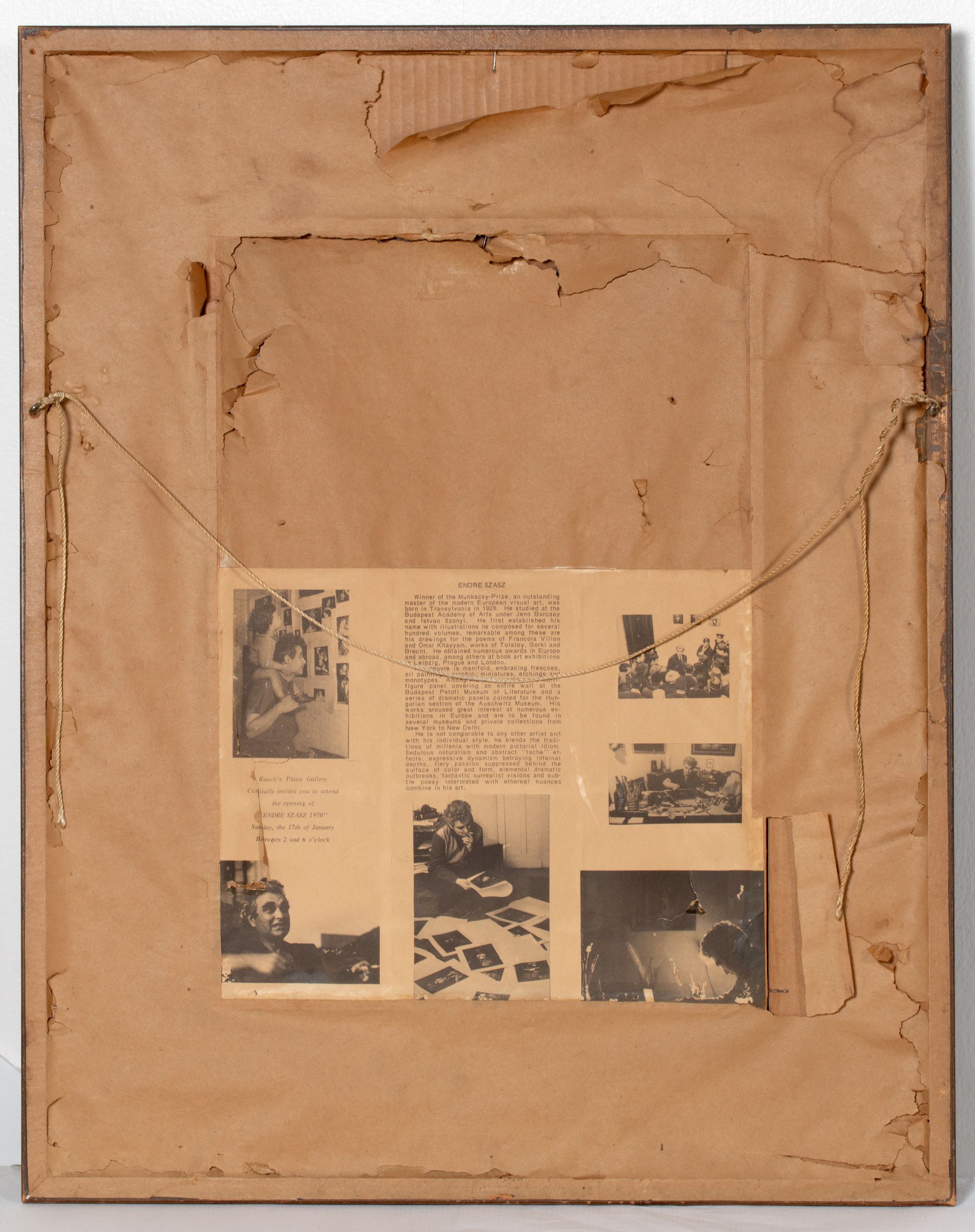 ENDRE SZASZ (1926-2003) MIXED MEDIA ON ARTIST'S BOARD