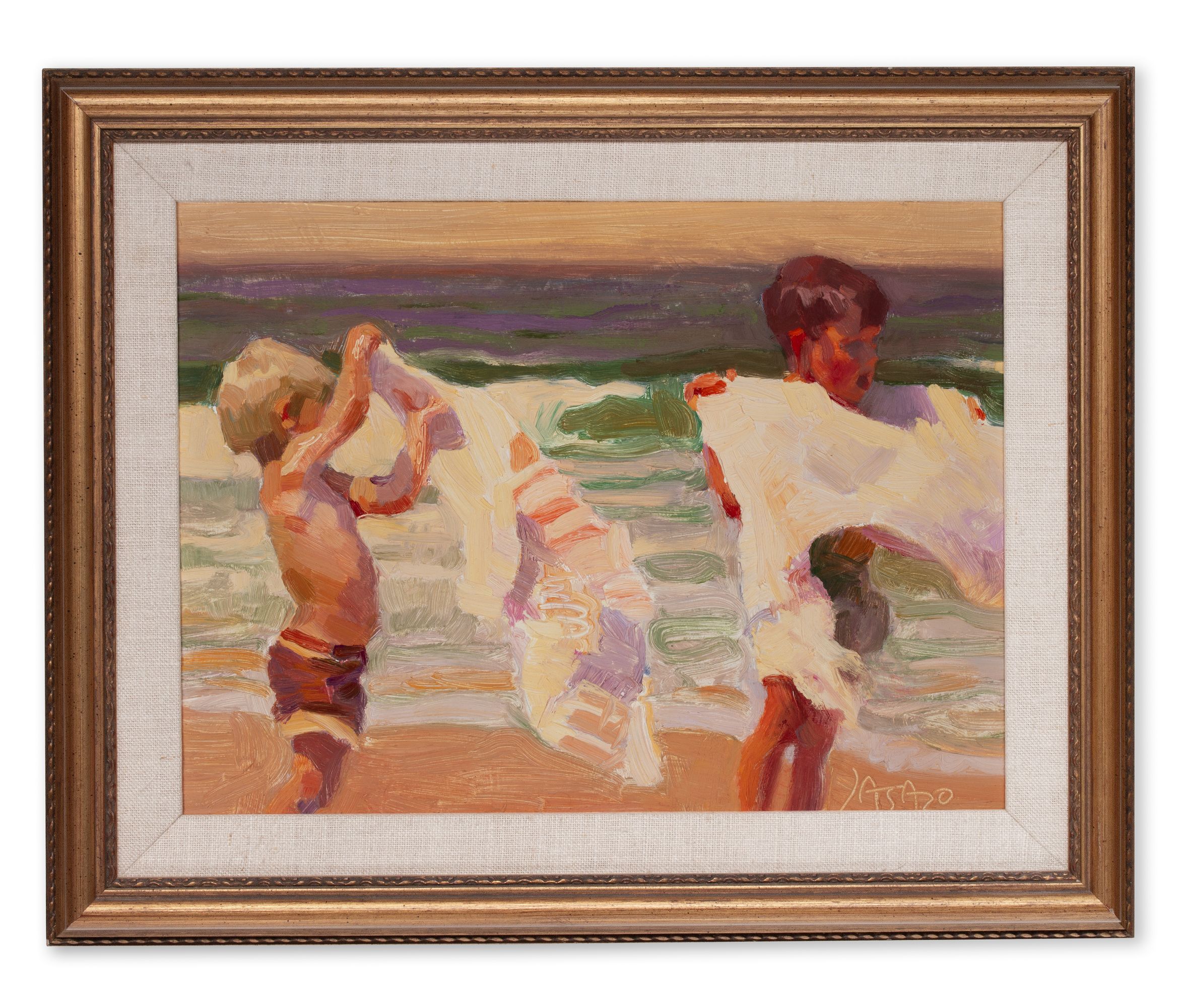 JOHN ASARO (CALIFORNIA B. 1937) OIL ON MASONITE