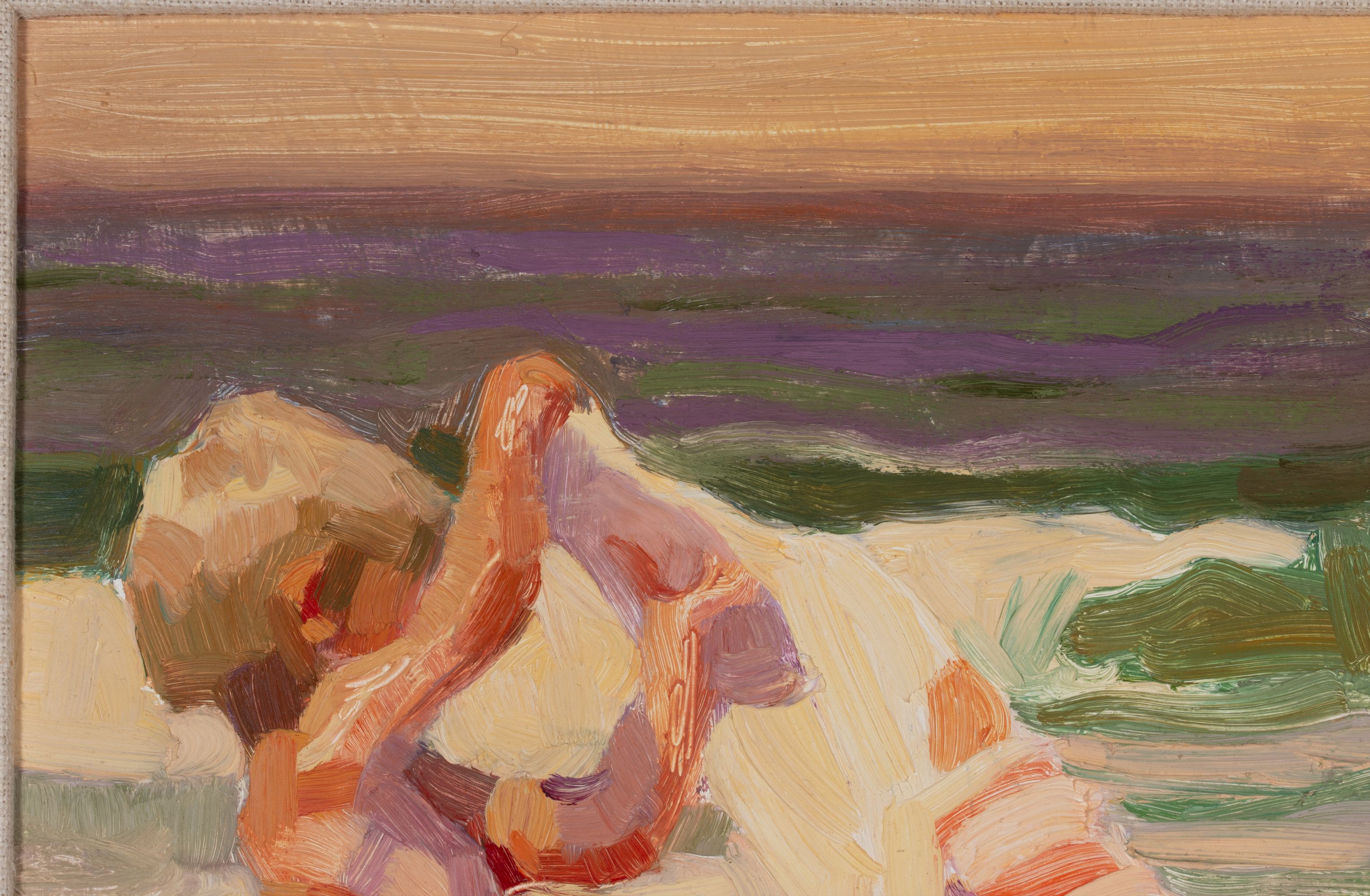 JOHN ASARO (CALIFORNIA B. 1937) OIL ON MASONITE