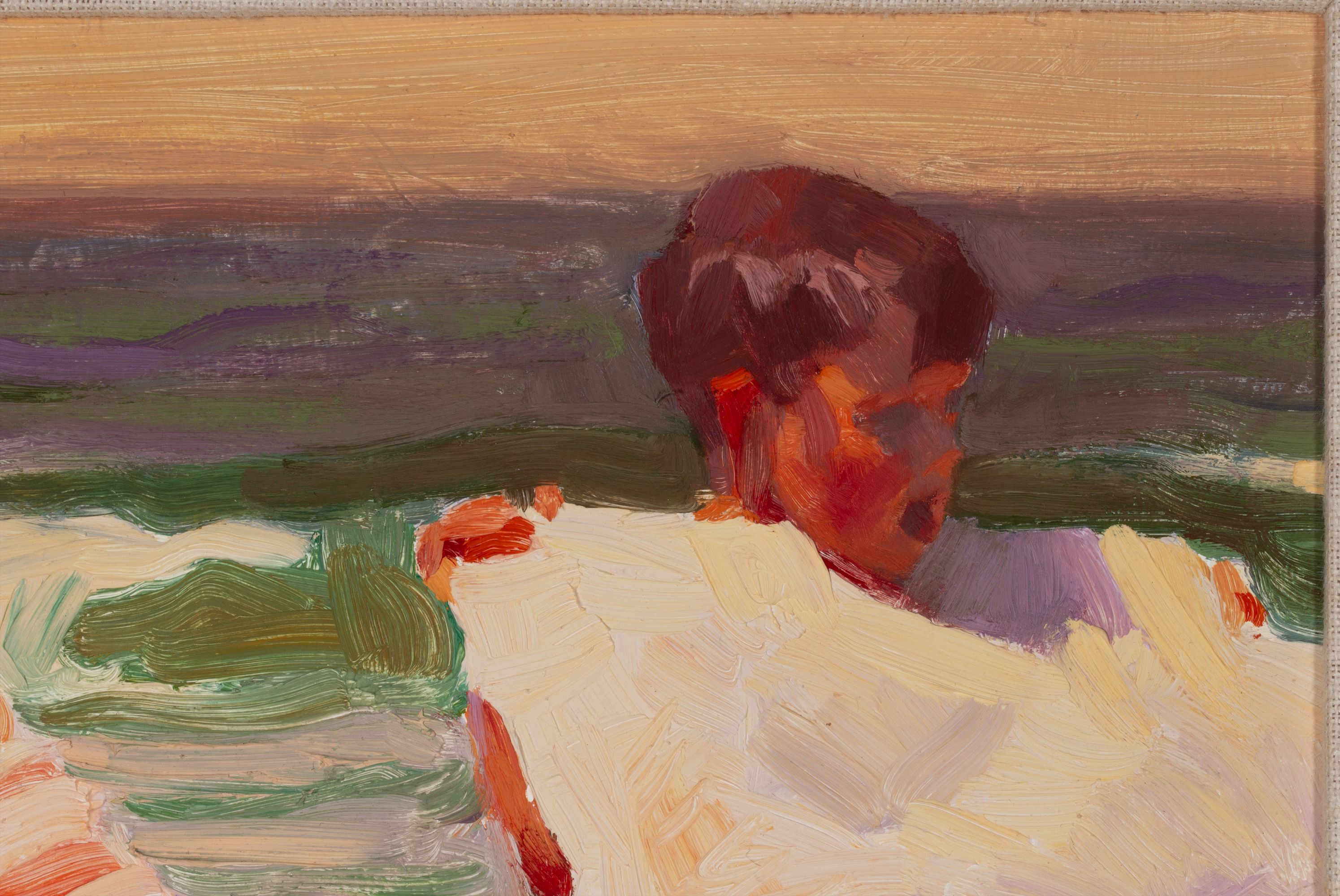 JOHN ASARO (CALIFORNIA B. 1937) OIL ON MASONITE