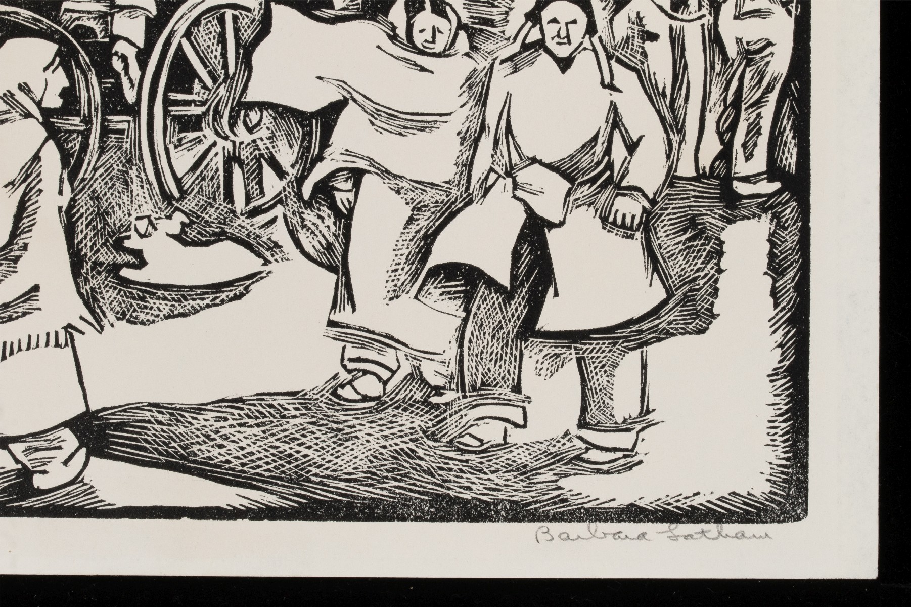 BARBARA LATHAM (1896-1989) PENCIL SIGNED LINOCUT