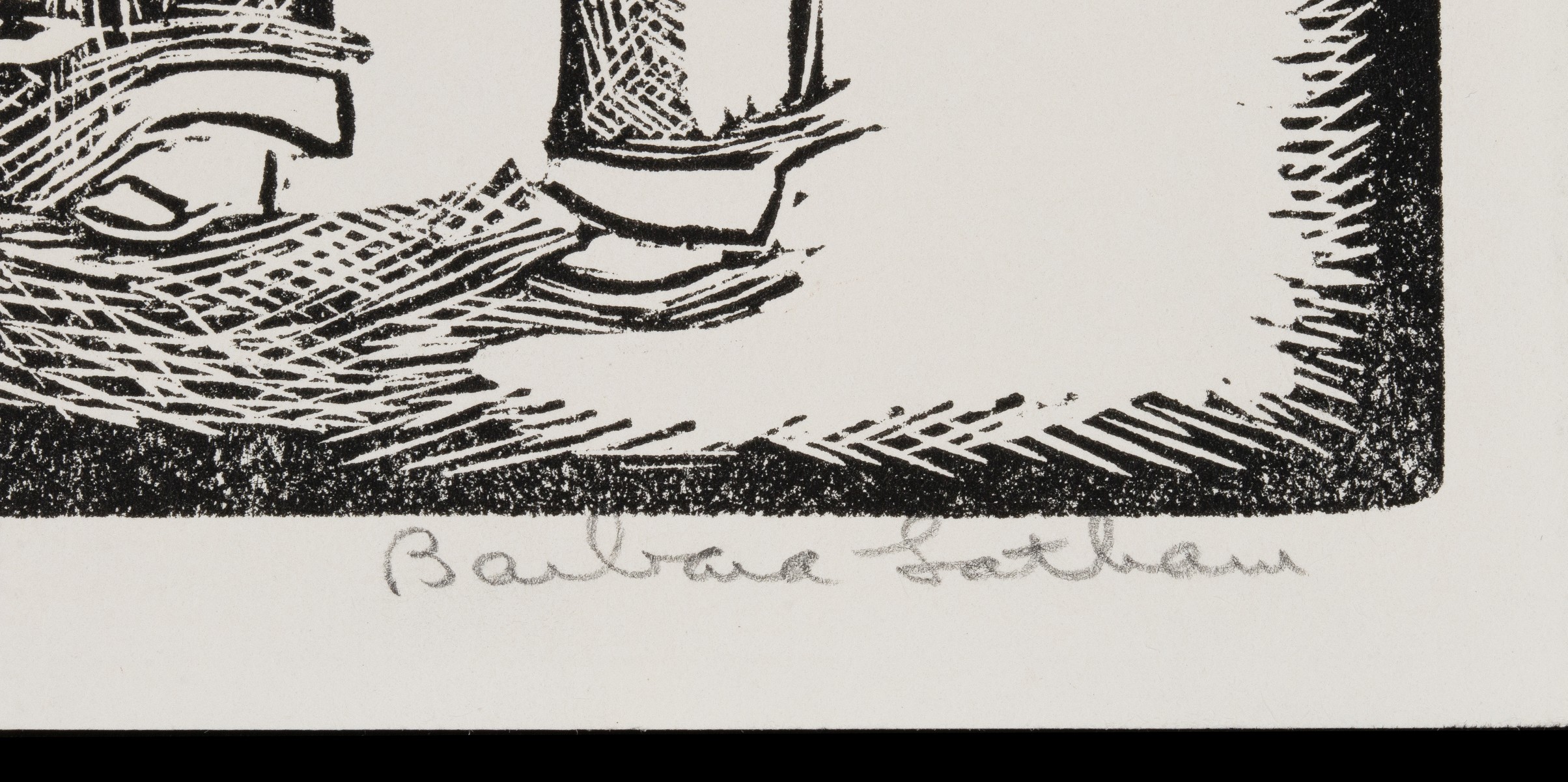BARBARA LATHAM (1896-1989) PENCIL SIGNED LINOCUT