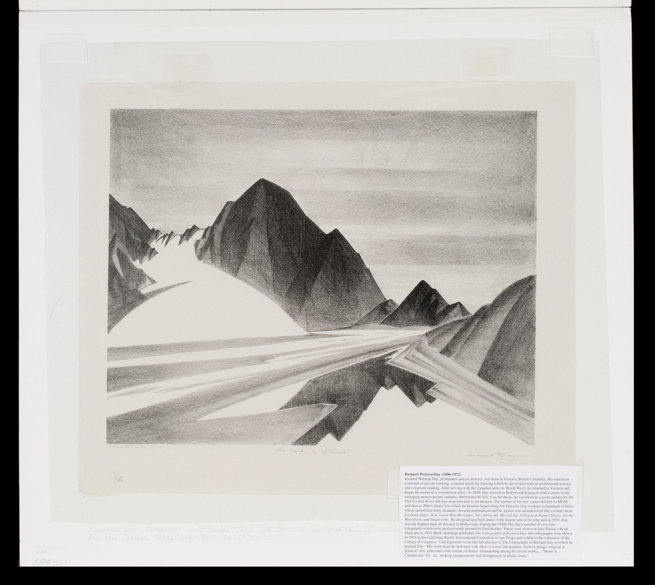 RICHARD WELSTED DAY (1896-1972) RARE LITHOGRAPH