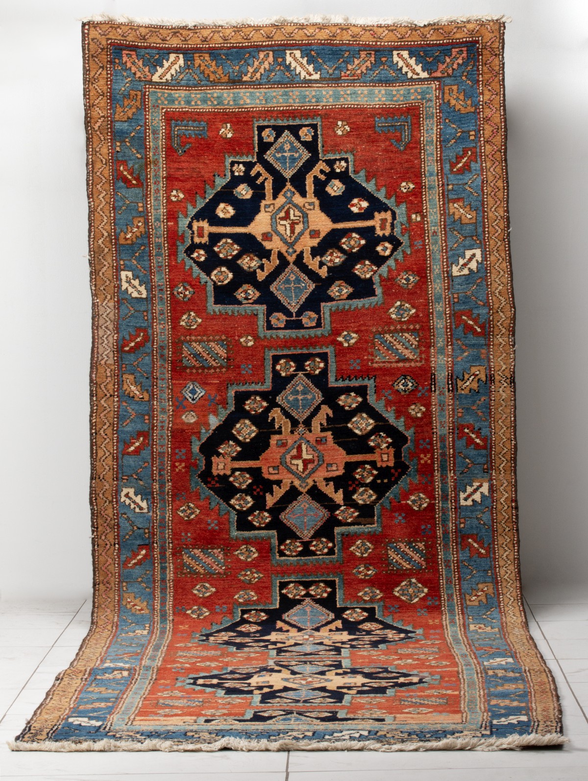 A GOOD EARLY 20C PERSIAN HAMADAN WIDE HANDMADE RUNNER