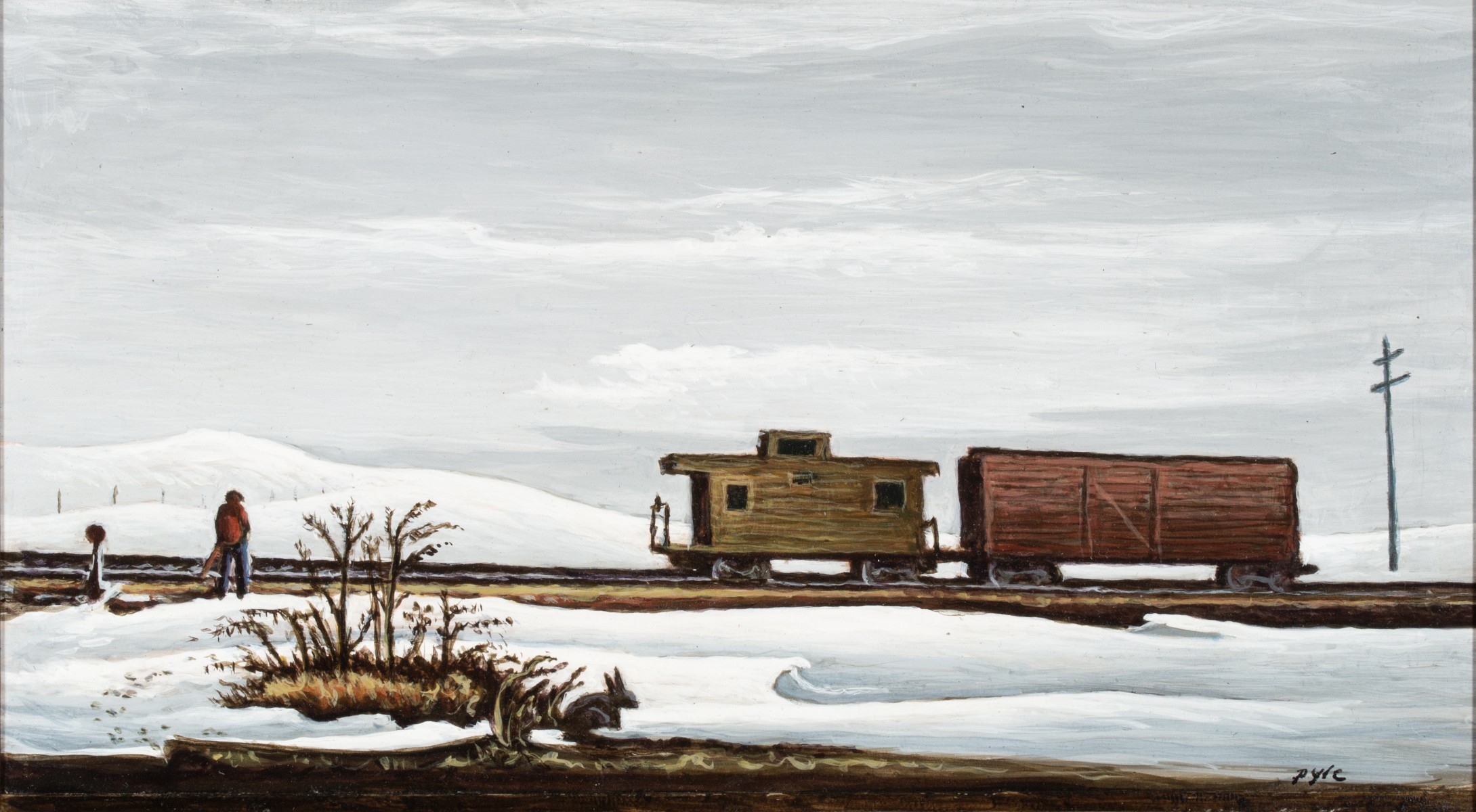 AARON PYLE (1903-1972) EGG TEMPERA ON ARTIST'S BOARD
