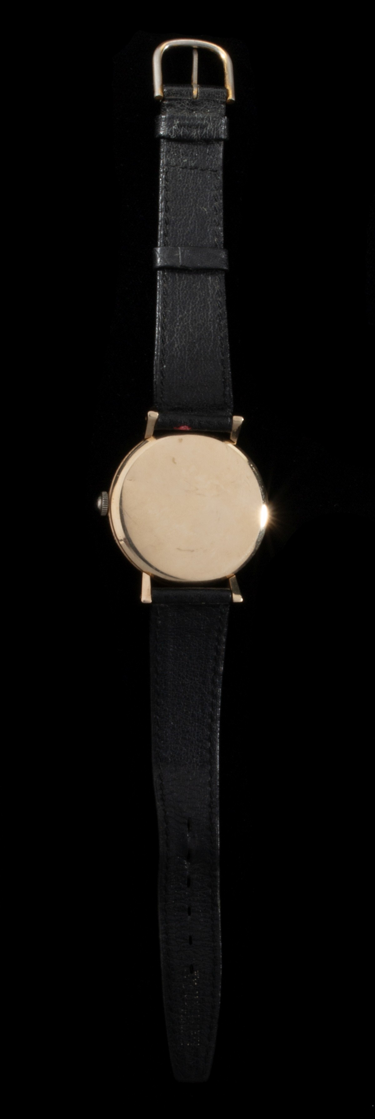 A 1950s LONGINES 14K GOLD GENT'S WRIST WATCH