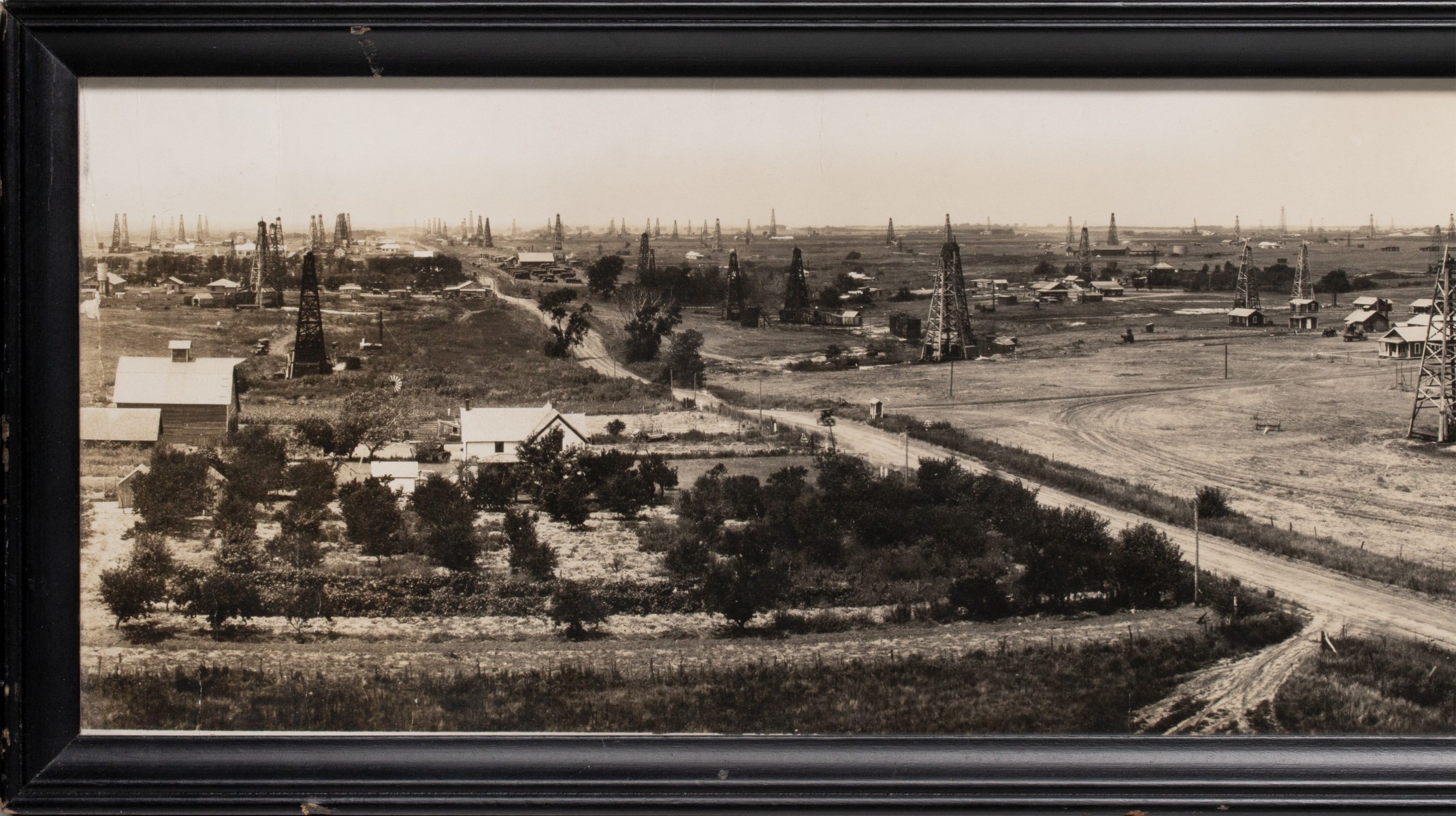 E.J. BANKS WICHITA KANSAS OIL FIELD PANORAMA PHOTOGRAPH