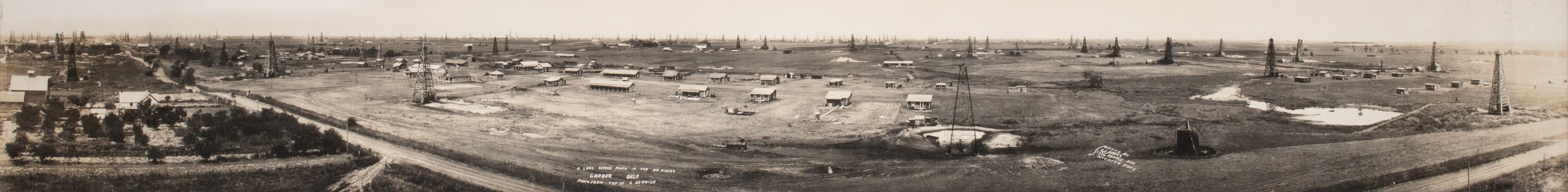 E.J. BANKS WICHITA KANSAS OIL FIELD PANORAMA PHOTOGRAPH