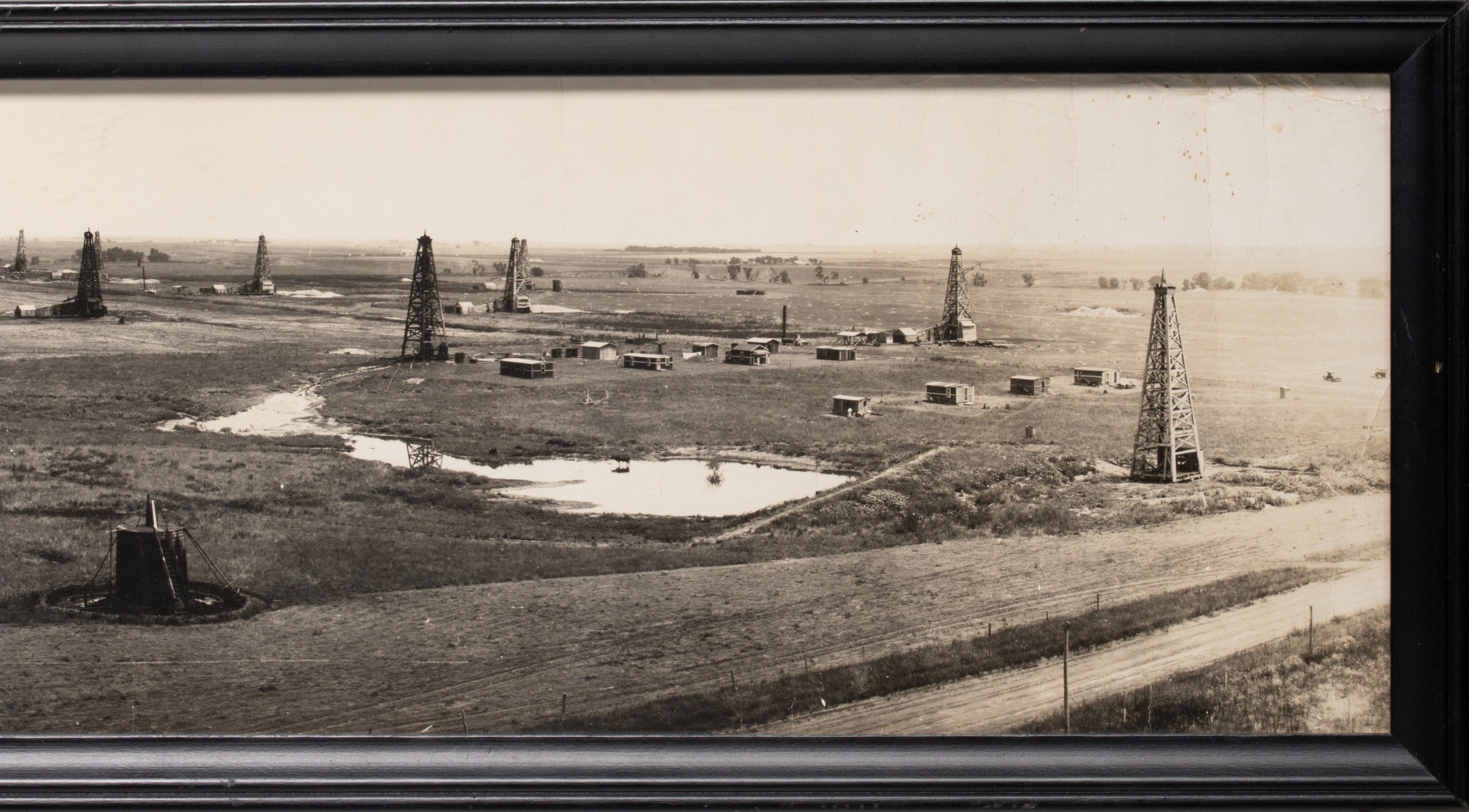 E.J. BANKS WICHITA KANSAS OIL FIELD PANORAMA PHOTOGRAPH