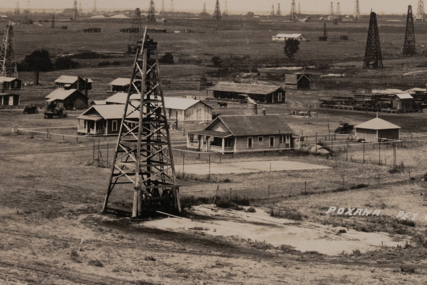 E.J. BANKS WICHITA KANSAS OIL FIELD PANORAMA PHOTOGRAPH