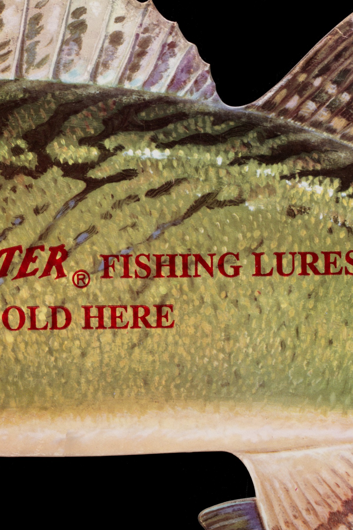 A WINCHESTER FISHING LURES DIE-CUT WALLEYE FISH SIGN