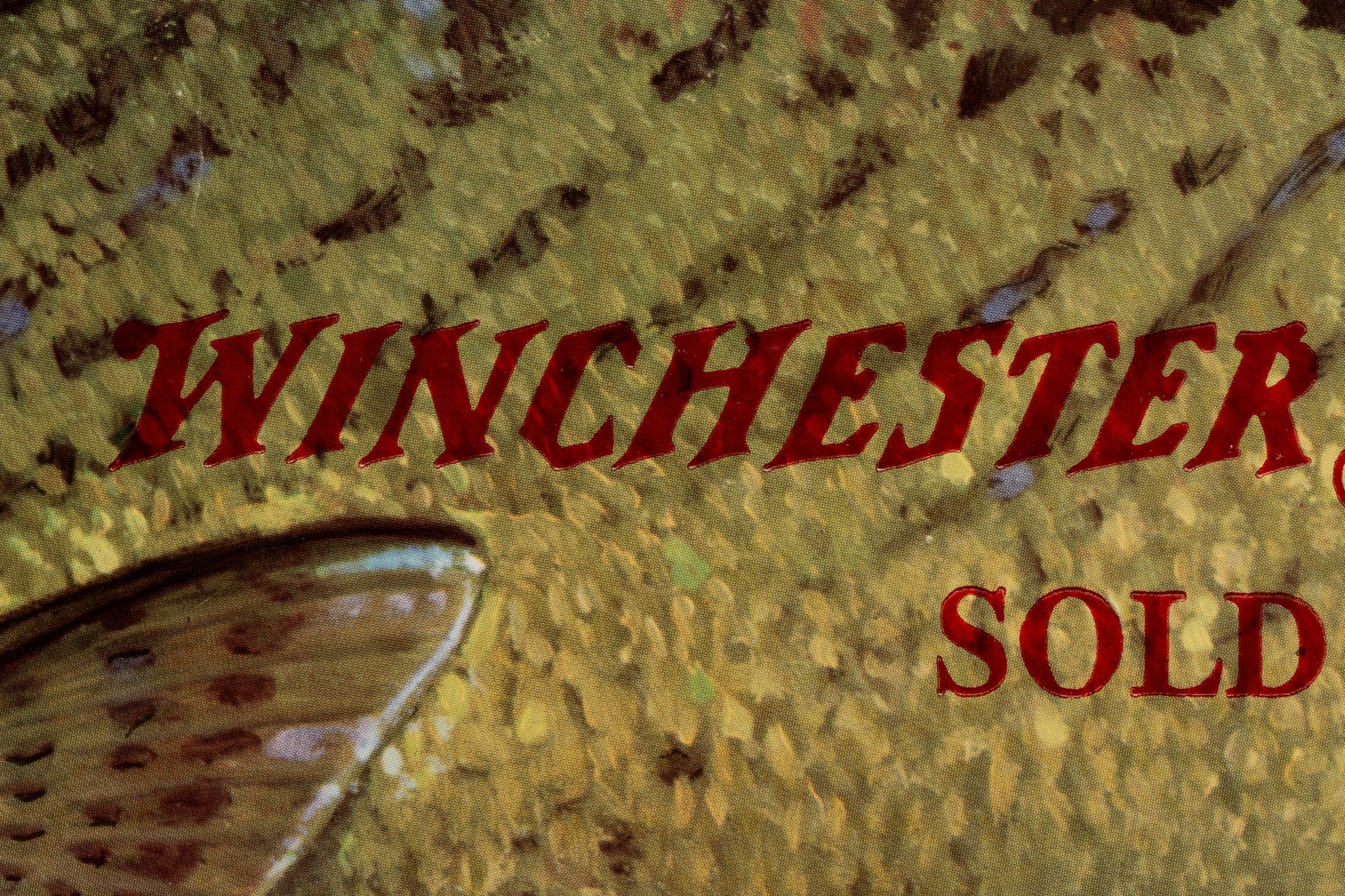 A WINCHESTER FISHING LURES DIE-CUT WALLEYE FISH SIGN