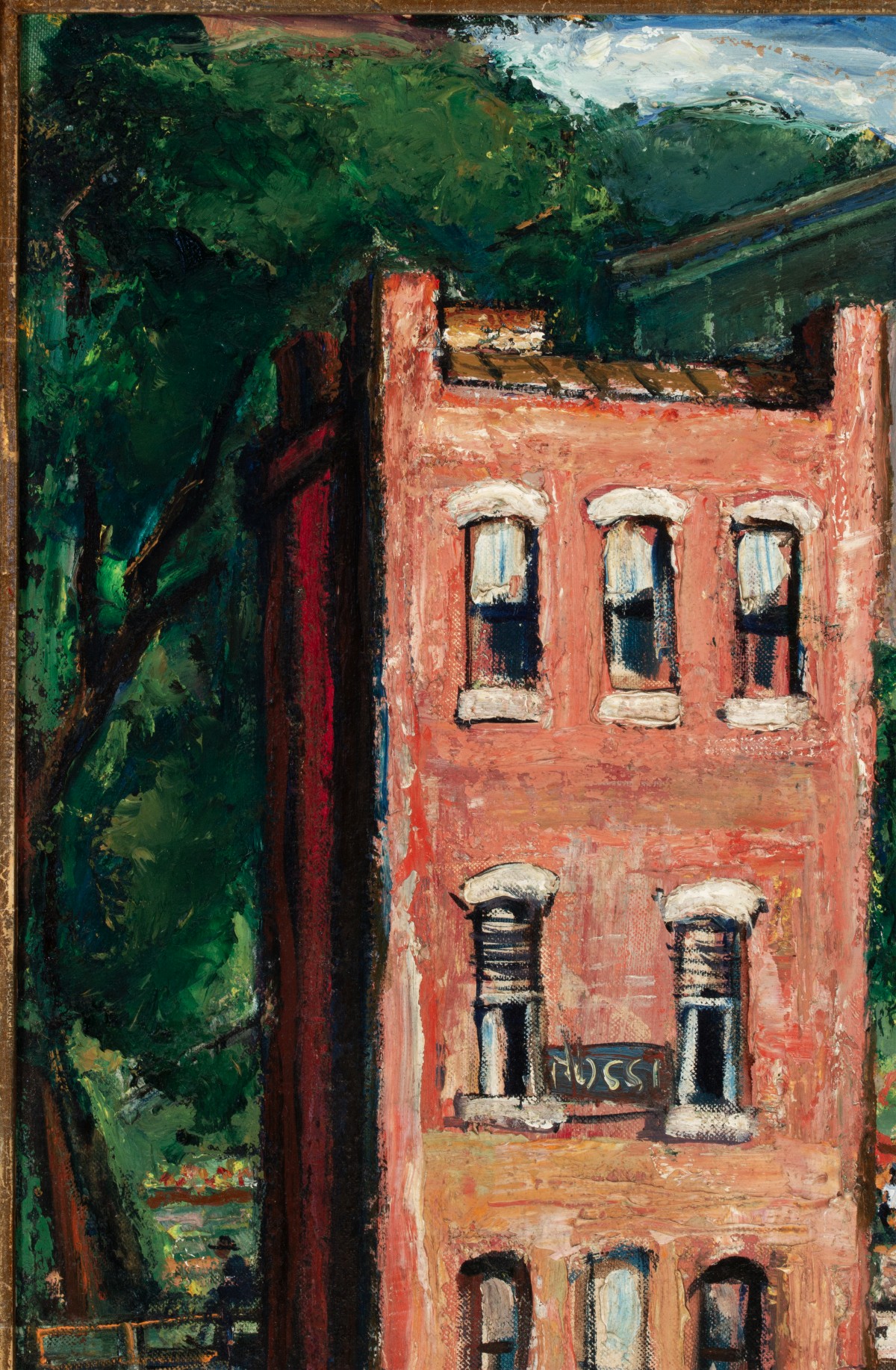 LOUIS FREUND (1905-1999) ARKANSAS REGIONALIST TOWN VIEW