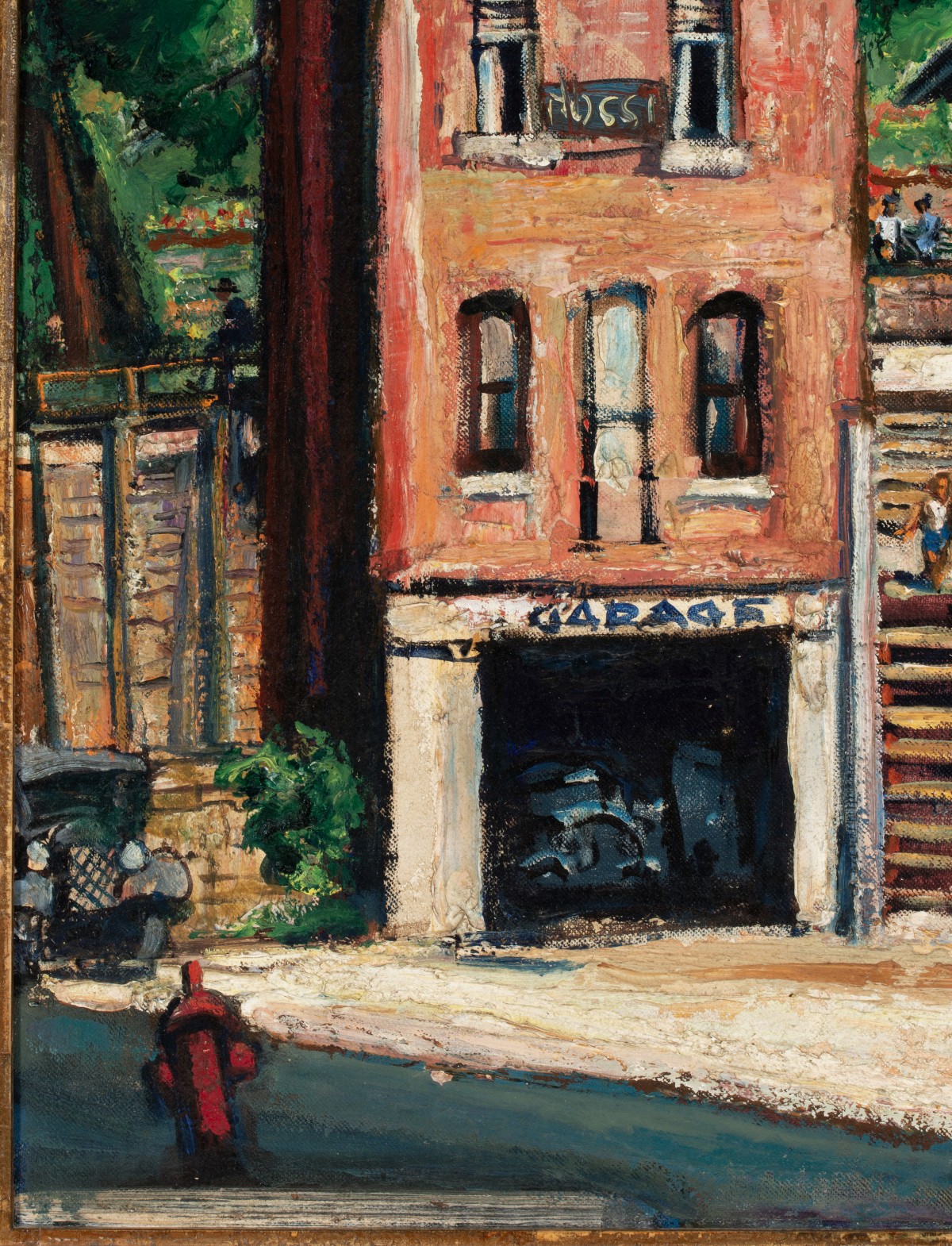 LOUIS FREUND (1905-1999) ARKANSAS REGIONALIST TOWN VIEW