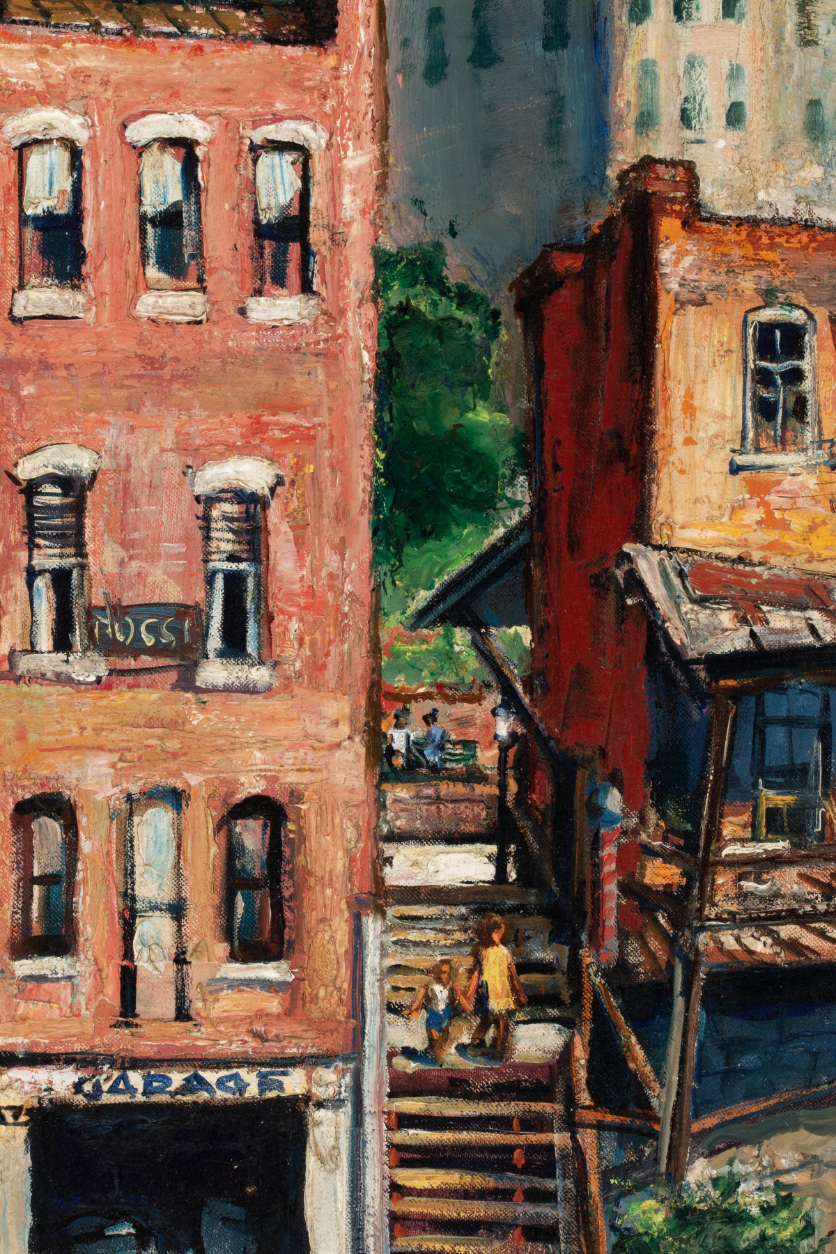 LOUIS FREUND (1905-1999) ARKANSAS REGIONALIST TOWN VIEW