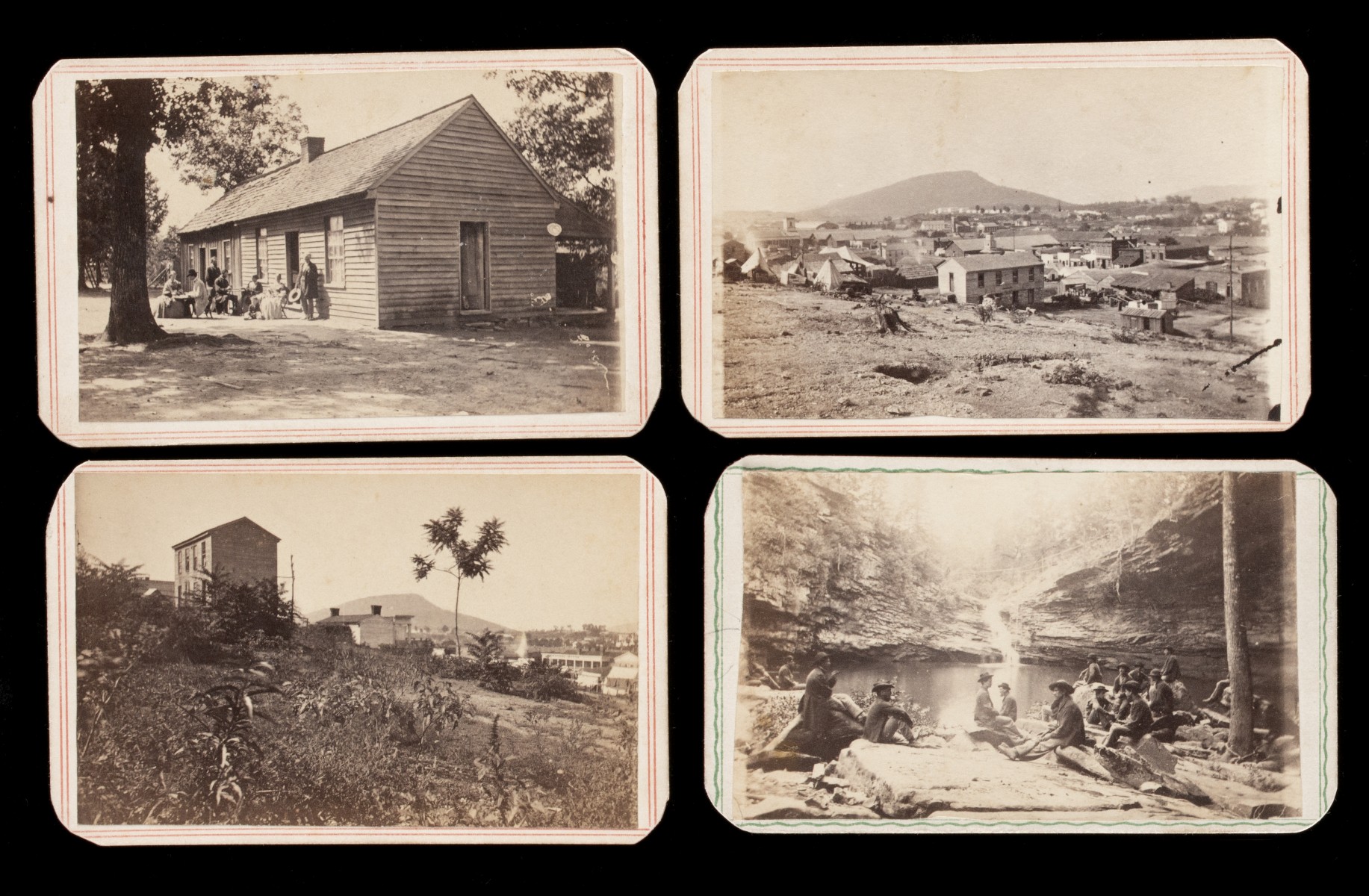 THIRTEEN LOOKOUT MOUNTAIN TENNESSEE CDV PHOTOGRAPHS