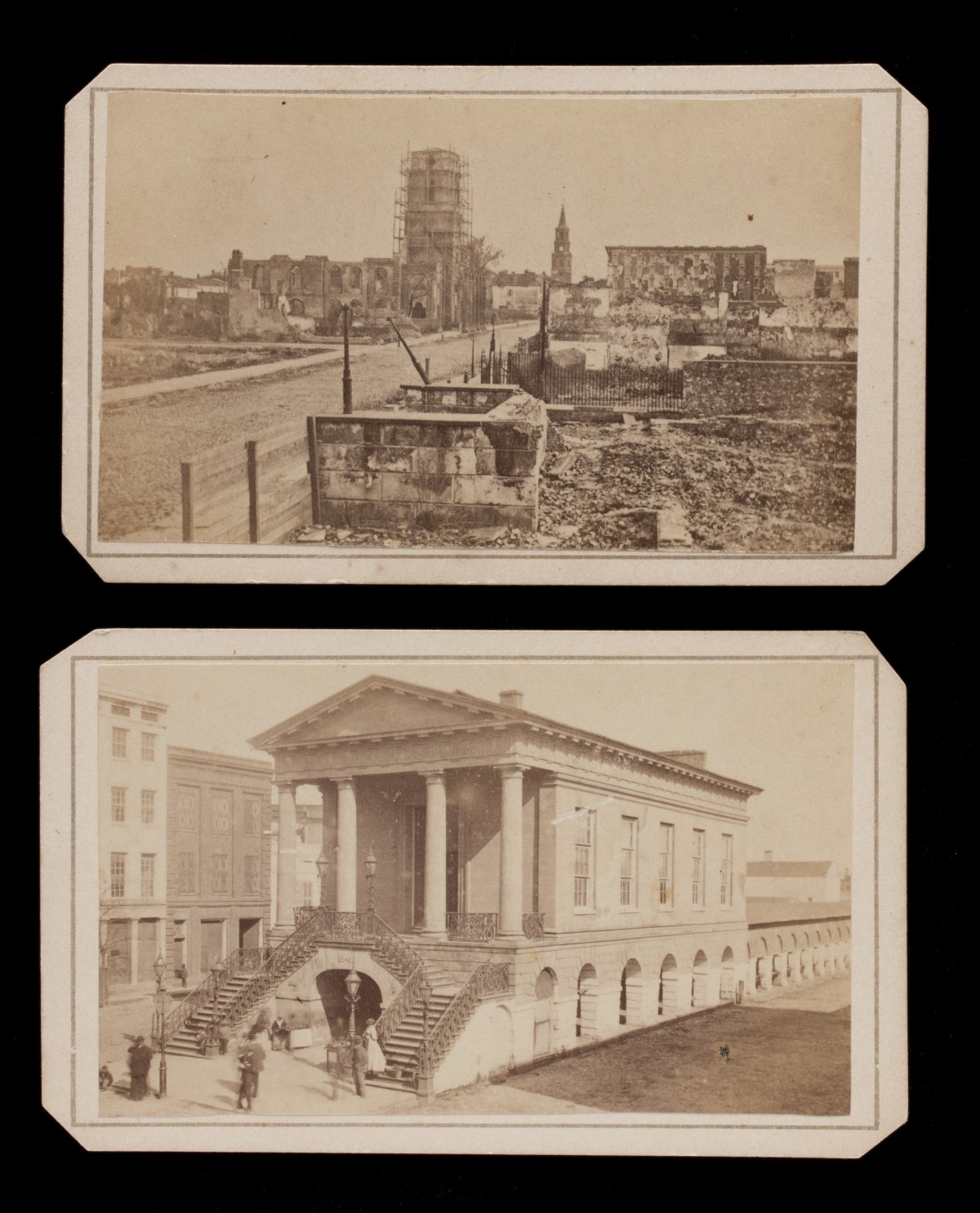 NINE QUIMBY & CO CDV VIEWS OF CHARLESTON CIRCA 1865