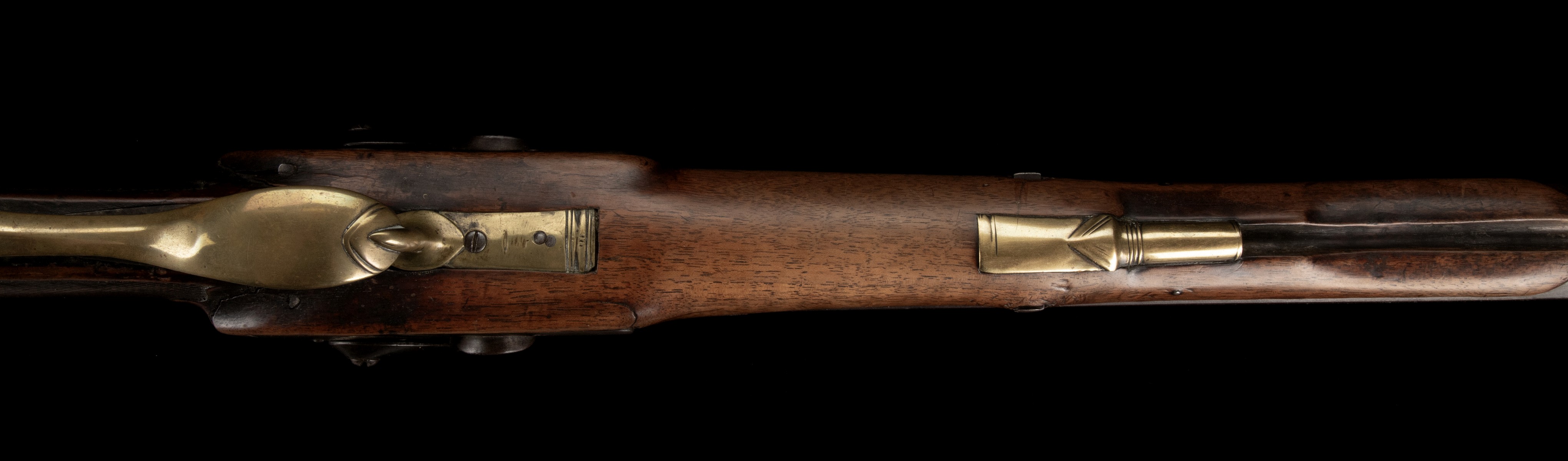 FANCY PERCUSSION DOUBLE BARREL SHOTGUN WITH BRASS