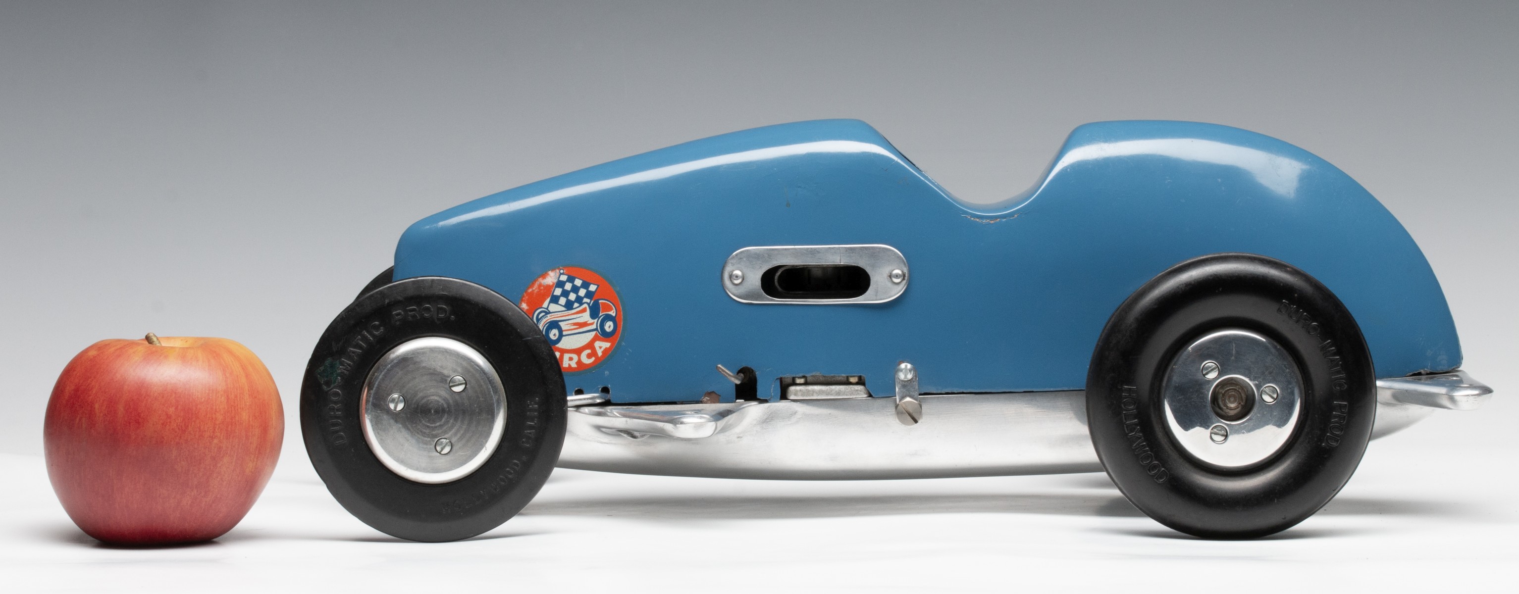 A DURO-MATIC 'INVADER' TETHER CAR WITH MCCOY REDHEAD