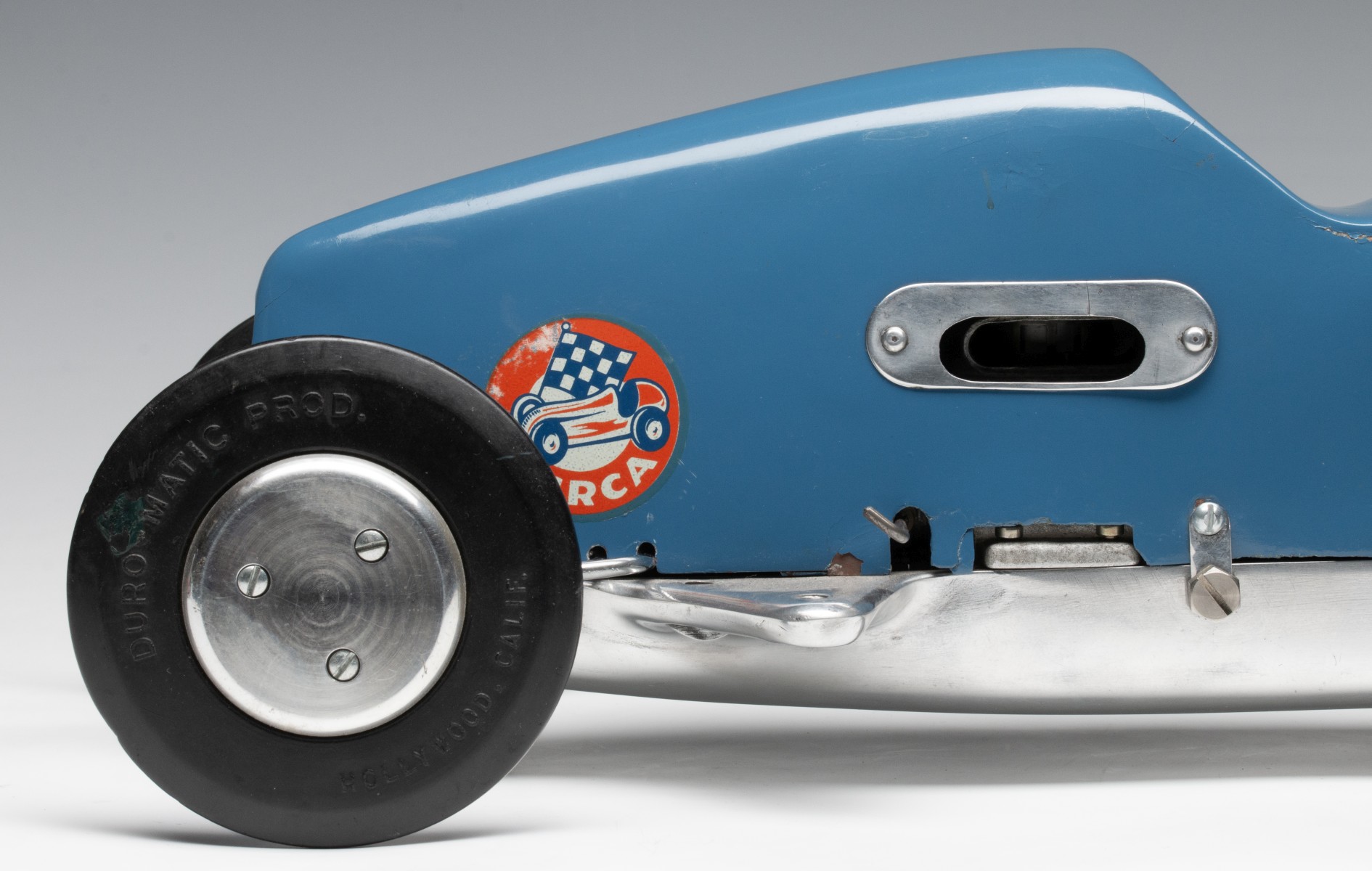 A DURO-MATIC 'INVADER' TETHER CAR WITH MCCOY REDHEAD