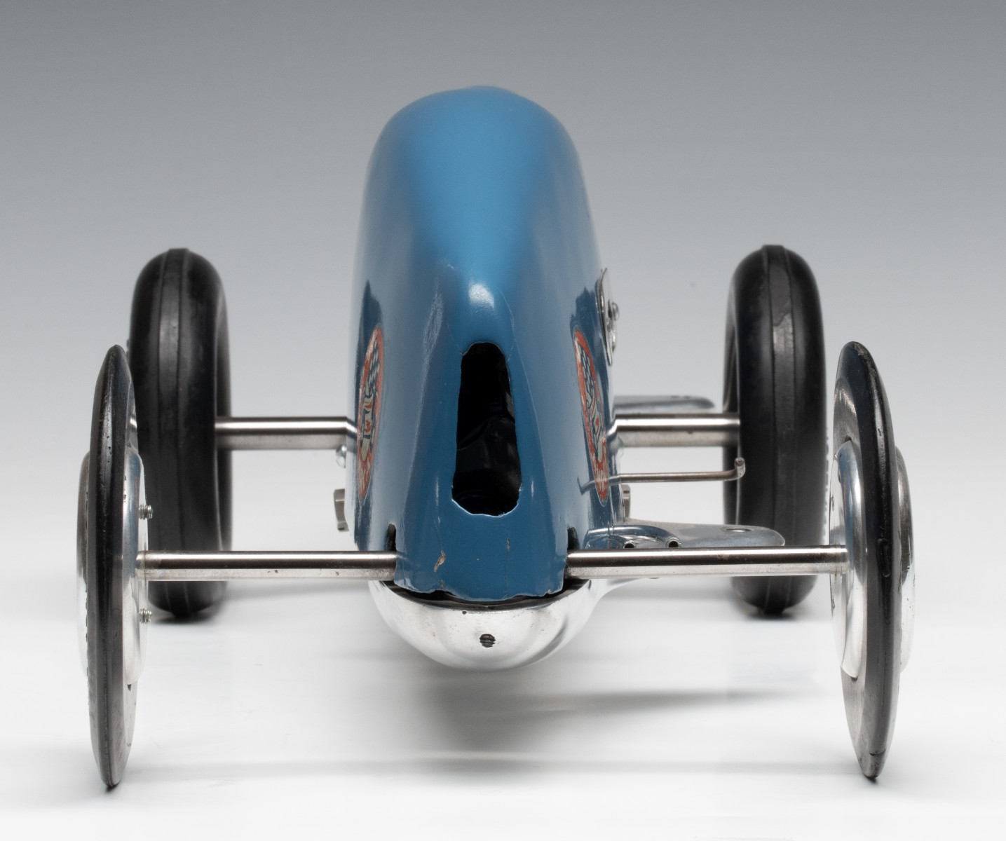 A DURO-MATIC 'INVADER' TETHER CAR WITH MCCOY REDHEAD