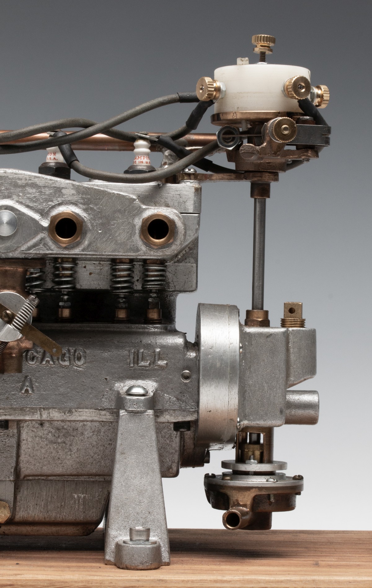 A FOUR CYLINDER MODEL GAS ENGINE BY ELMER WALL CHICAGO