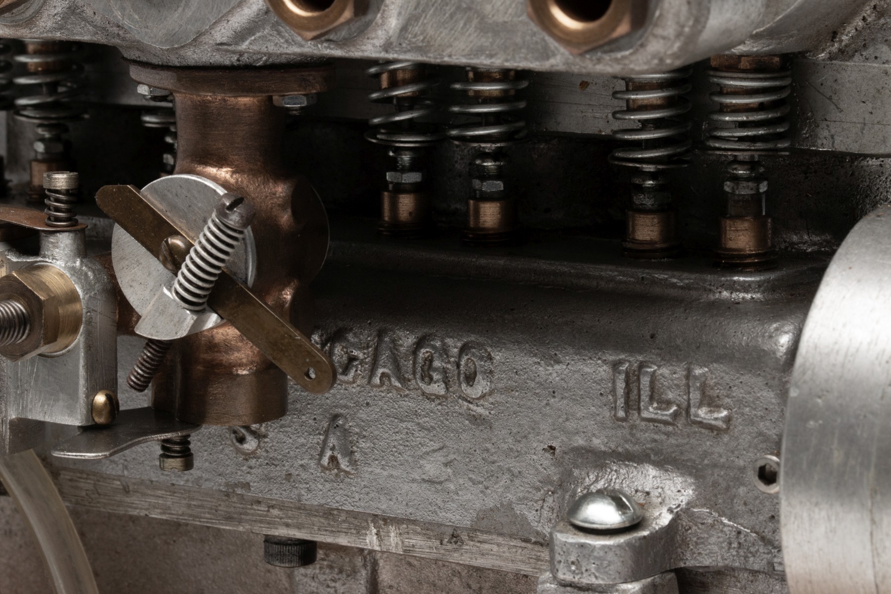 A FOUR CYLINDER MODEL GAS ENGINE BY ELMER WALL CHICAGO