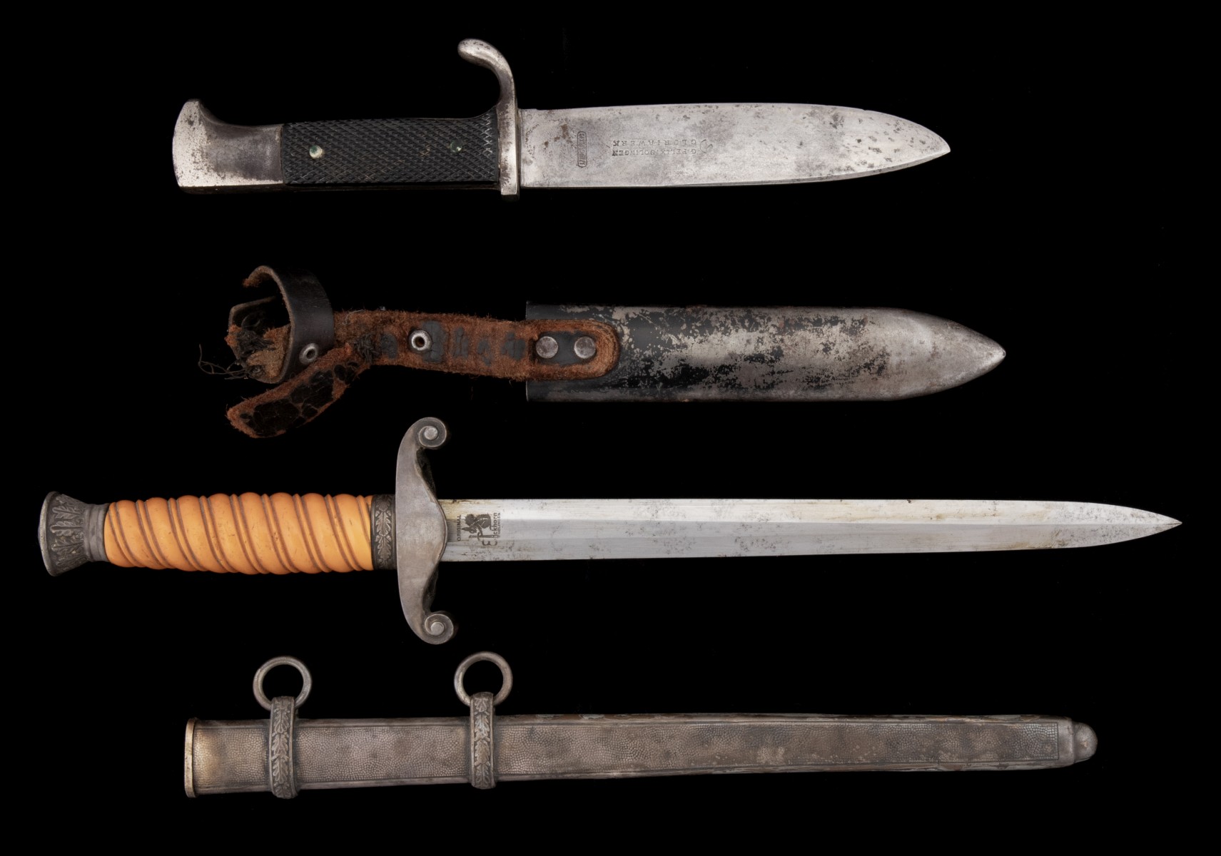 GERMAN HITLER YOUTH AND WWII ARMY OFFICER DAGGERS