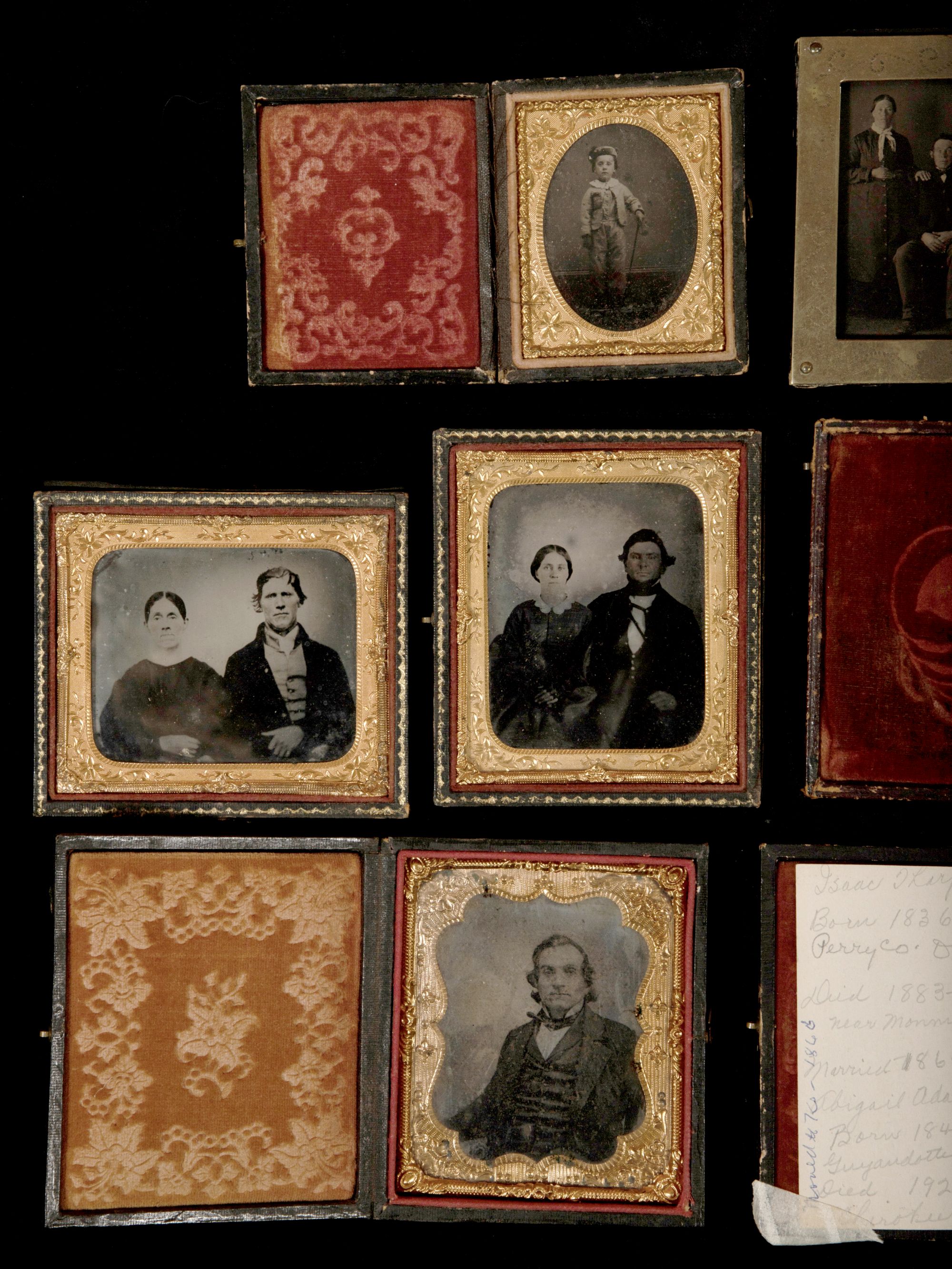 A COLLECTION OF GEM SIZE AND OTHER TINTYPE PORTRAITS